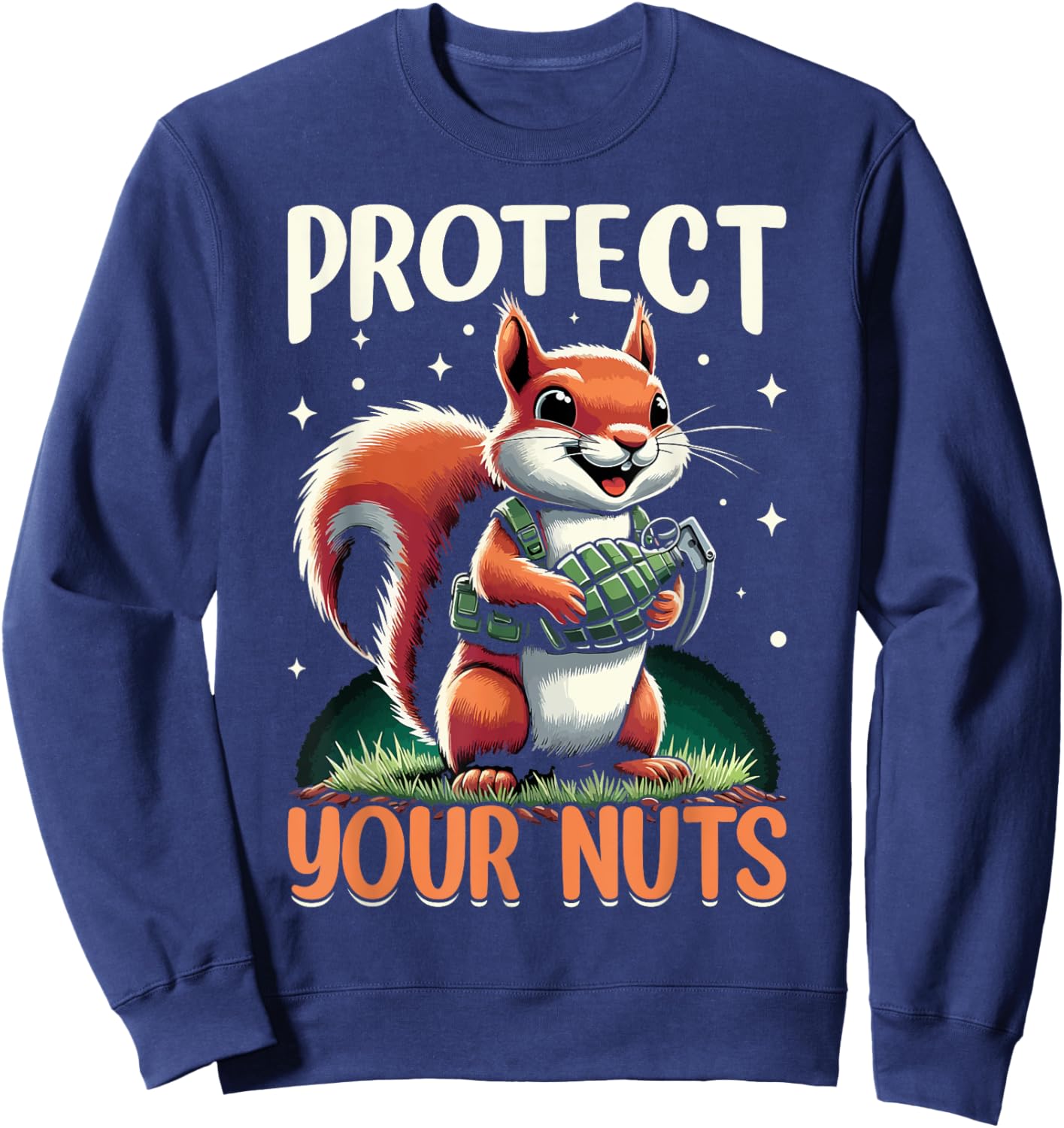 Squirrel Animal Lover Funny Squirrels Sweatshirt - Sweatshirt | Navy