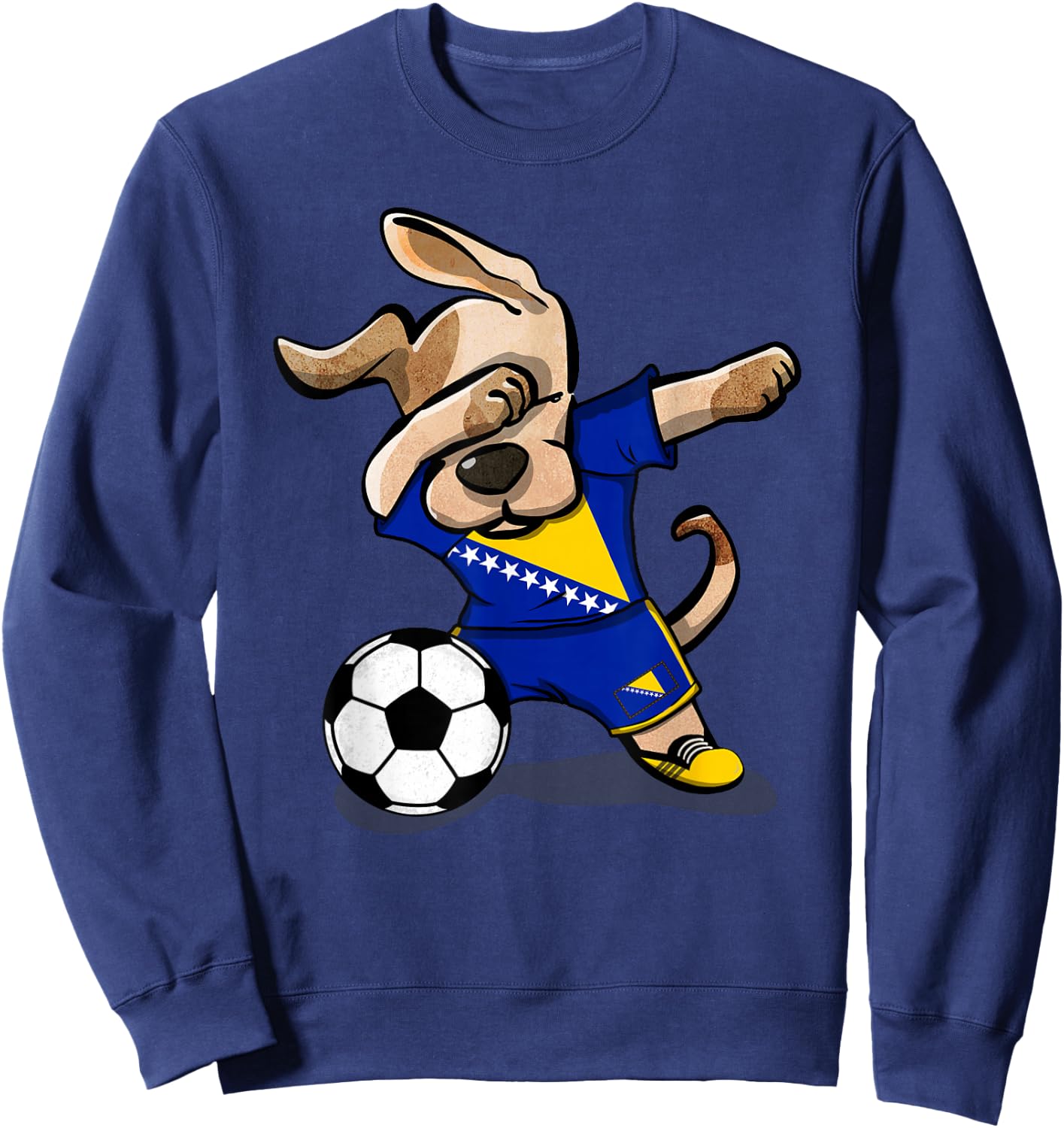 Bosnia Herzegovina Soccer Jersey Bosnian Football Lover Gift Sweatshirt - Sweatshirt | Navy