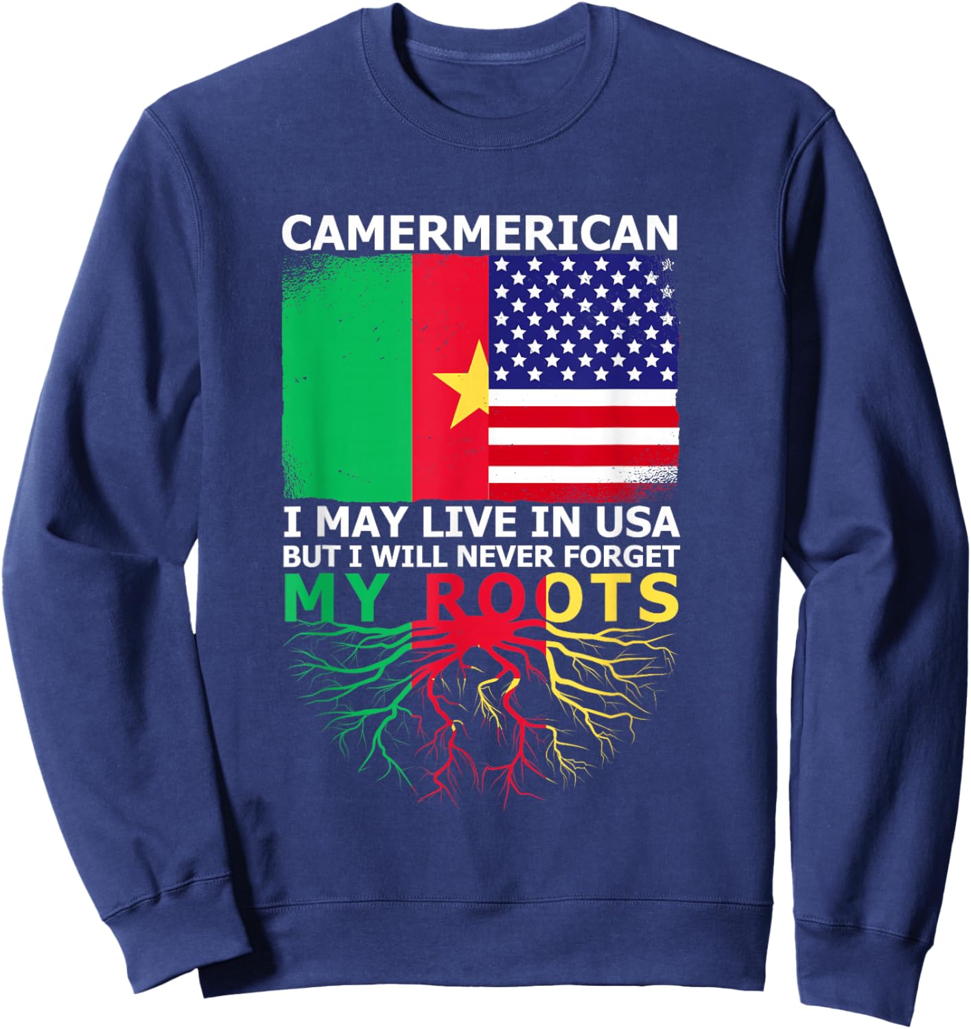 Cameroonian pride of Cameroon Origin Sweatshirt - Sweatshirt | Navy