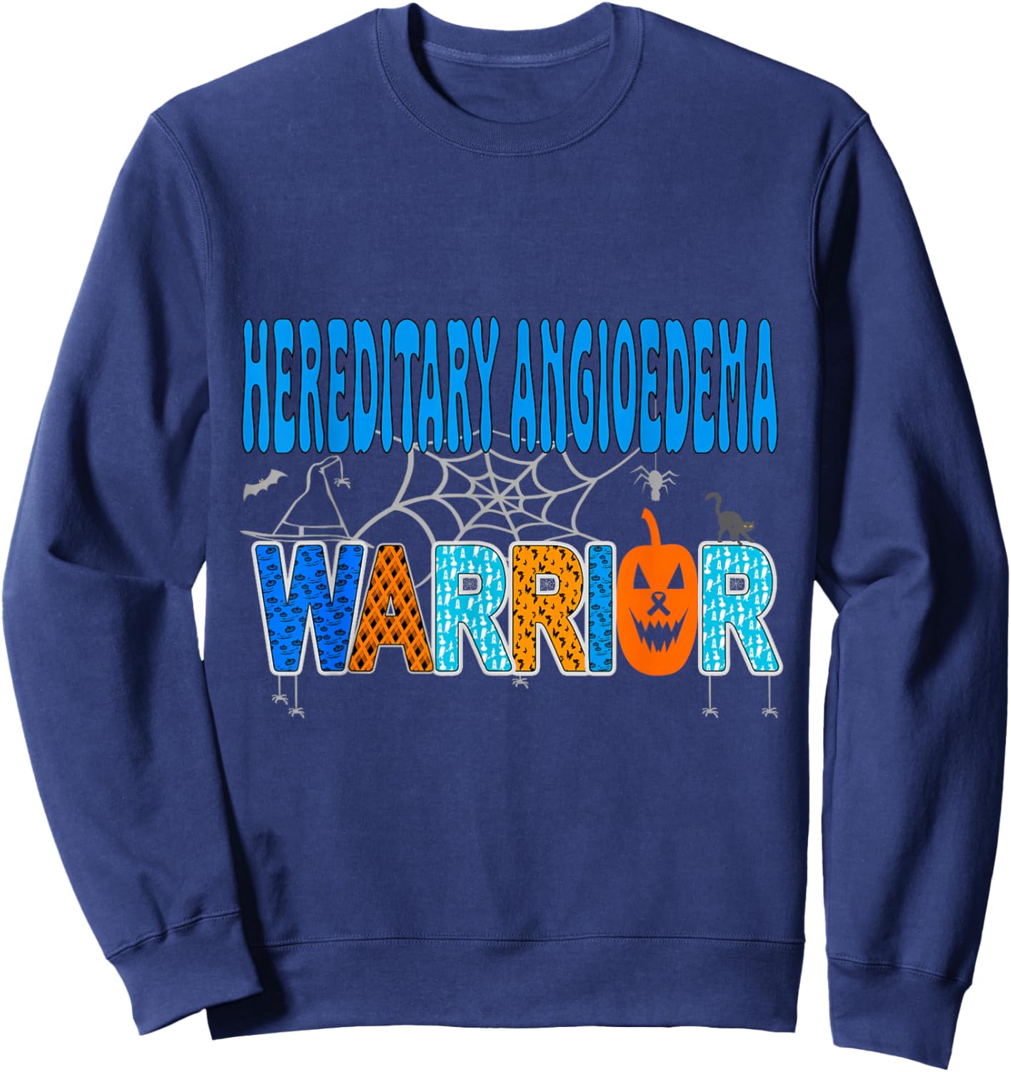 Hereditary Angioedema awareness for halloween Sweatshirt - Sweatshirt | Navy