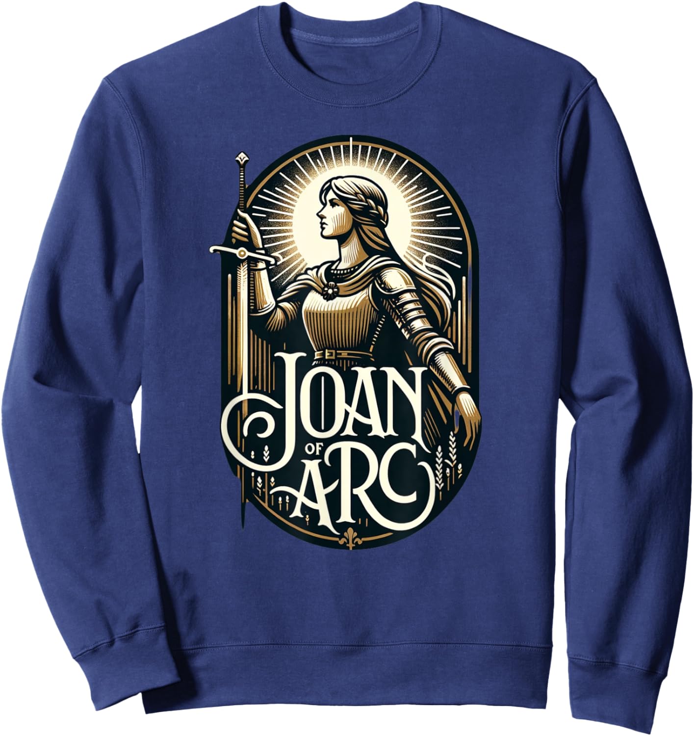 Saint Joan of Arc Catholic Sweatshirt - Sweatshirt | Navy