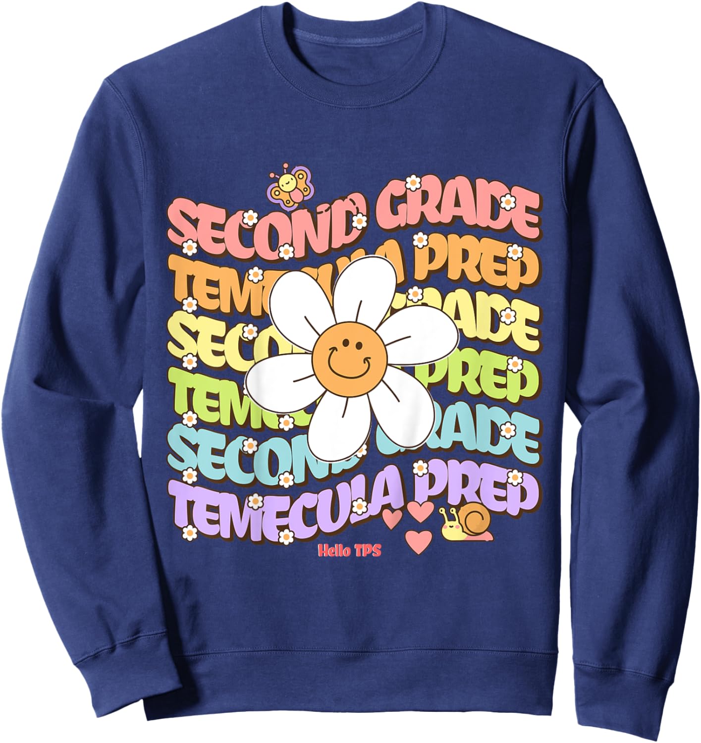 Temecula Preparatory School Second Grade Groovy Spirit TPS Sweatshirt - Sweatshirt | Navy