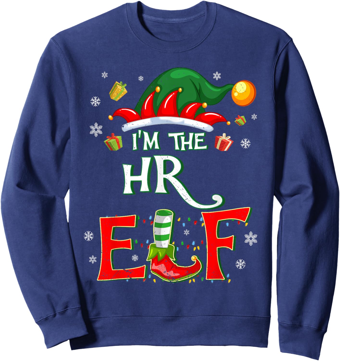 Im The HR Elf Fun Christmas HR Manager Sweatshirt - Sweatshirt | Navy