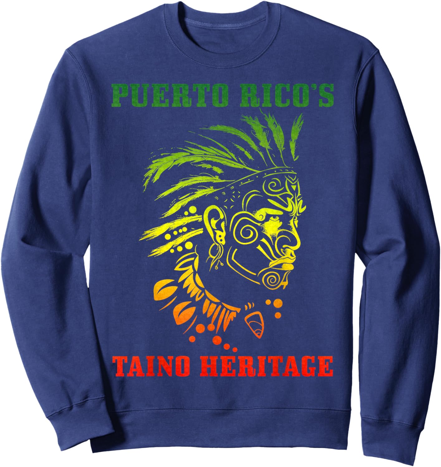 Taino Warrior Boriken Sweatshirt - Sweatshirt | Navy
