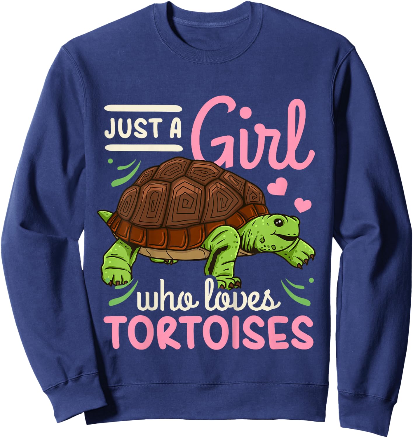 Kids Tortoise Just A Girl Who Loves Tortoises Sweatshirt - Sweatshirt | Navy