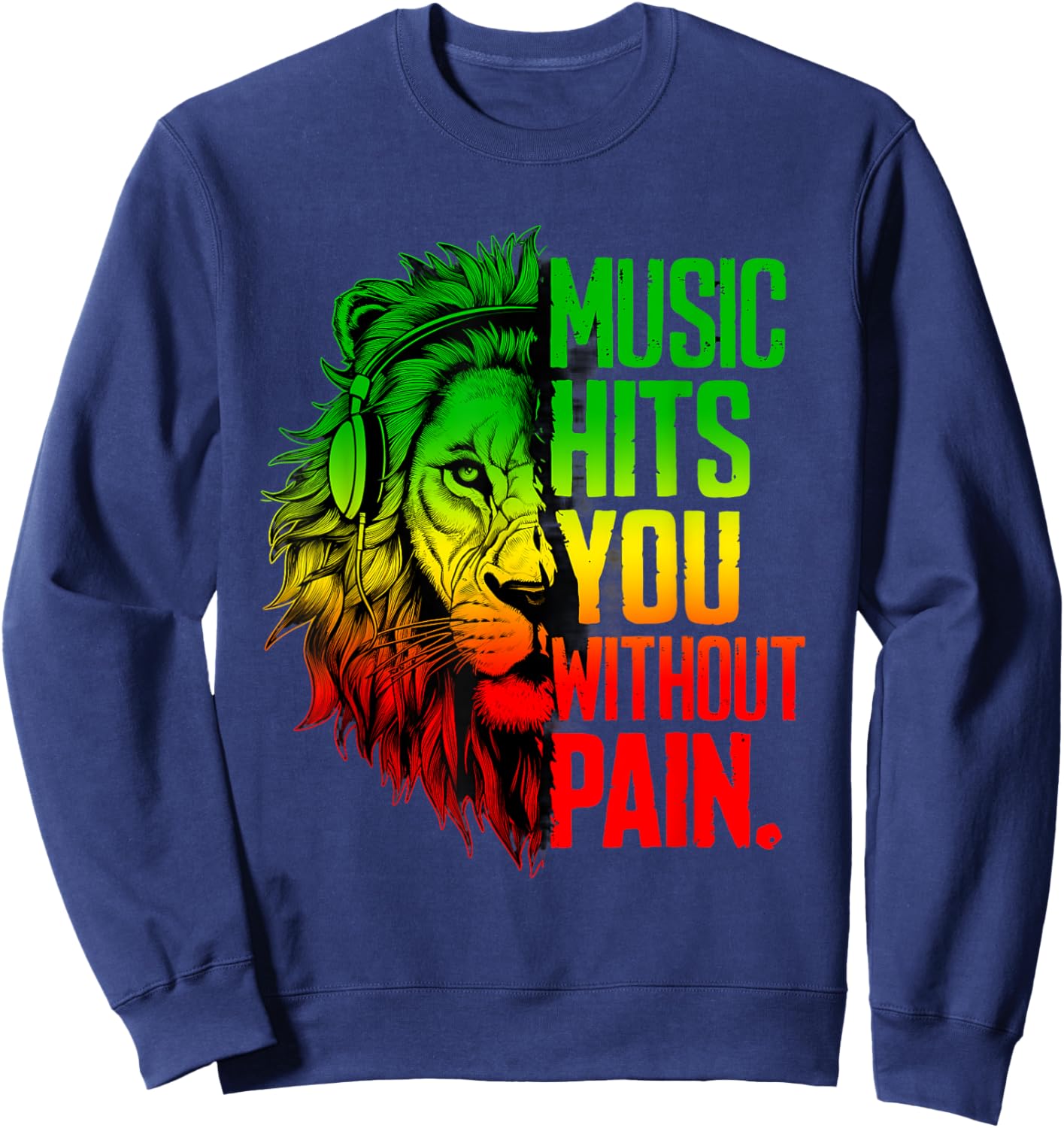 Rasta Reggae Lion Of Judah Rastafari Roots Jamaican Pride Sweatshirt - Sweatshirt | Navy