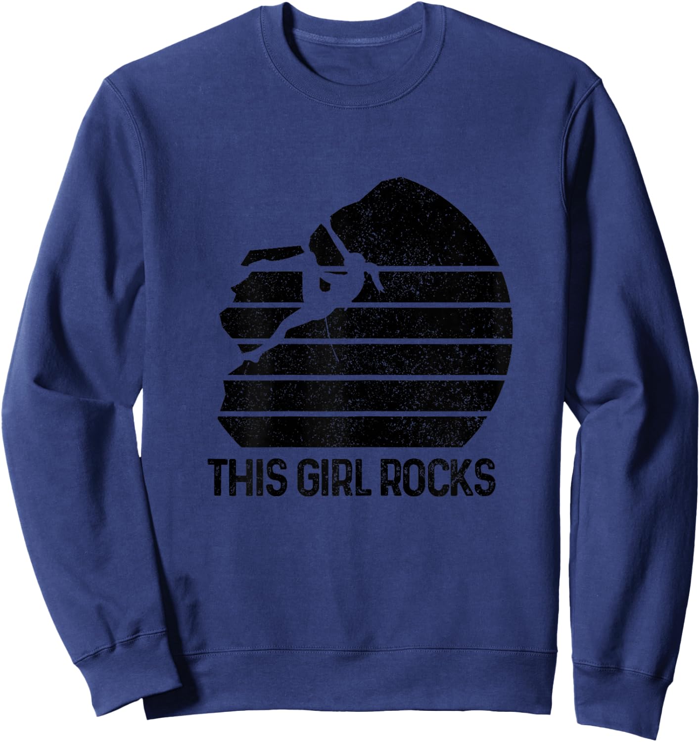 Rock Climbing Girl Definition Climber Bouldering Climb Sweatshirt - Sweatshirt | Navy