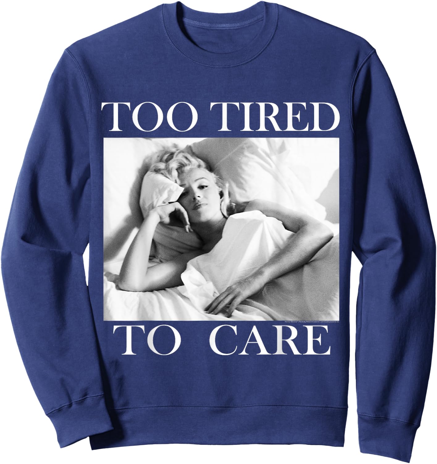 Marilyn Monroe Too Tired Sweatshirt - Sweatshirt | Navy