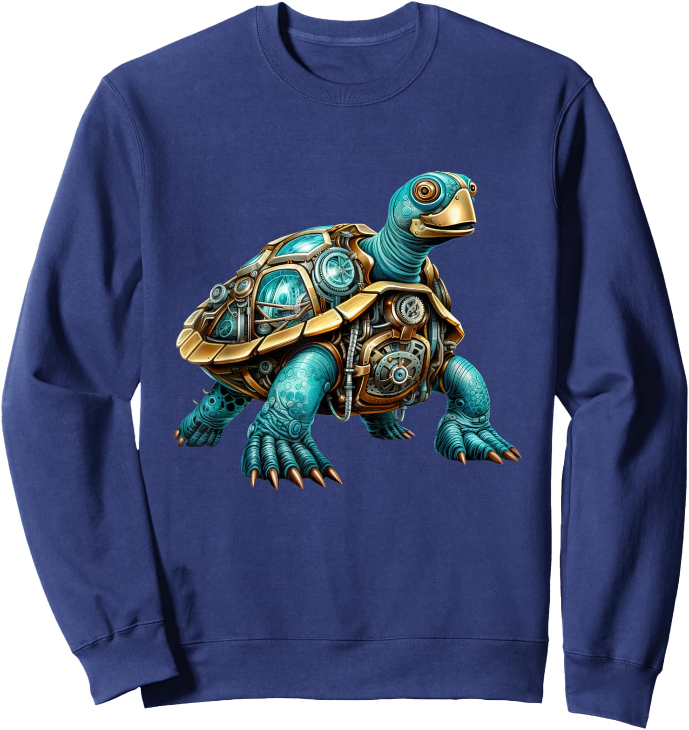 Steampunk Sea Animal Turtle Lover Vintage Tortoise Sweatshirt - Sweatshirt | Navy