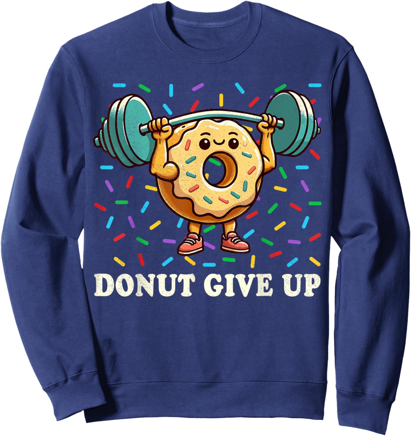 Weightlifting - Funny Fitness Workout Gym Donut Lover Sweatshirt - Sweatshirt | Navy