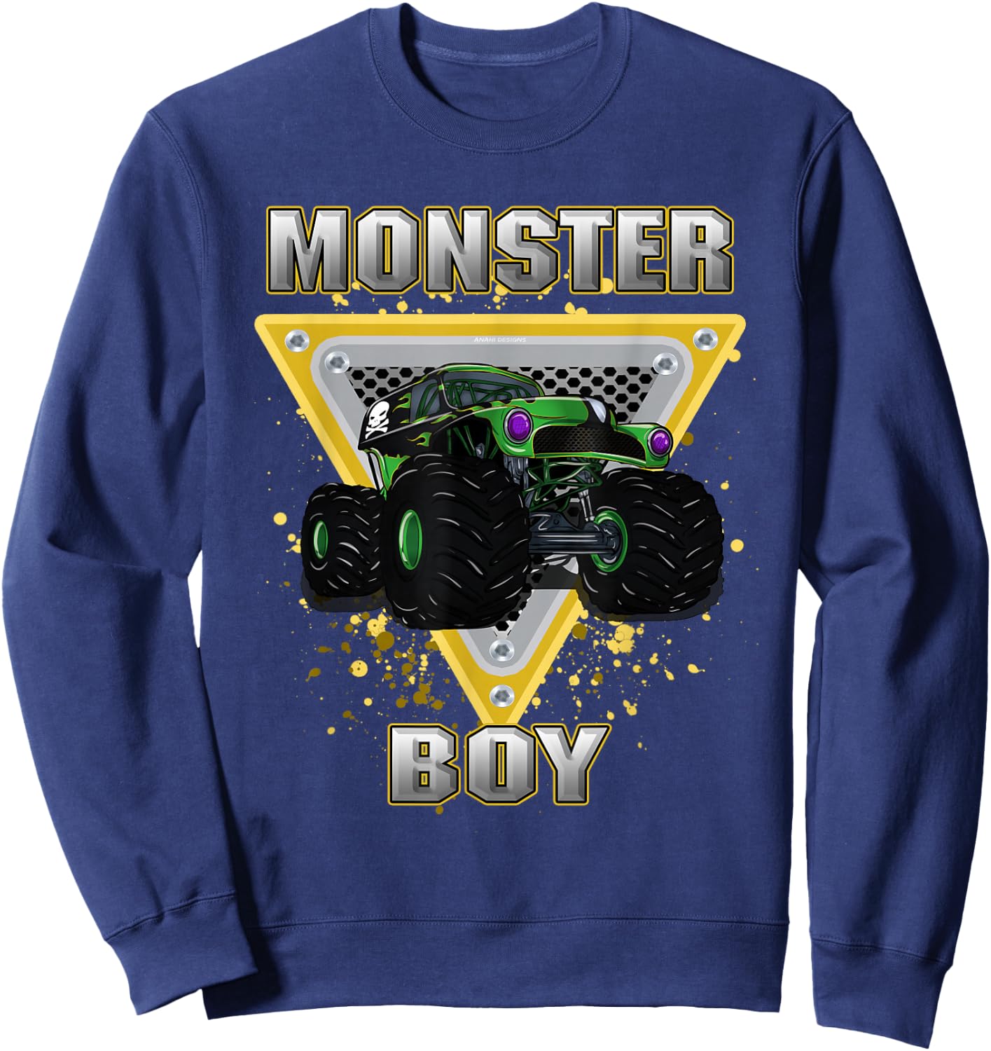 Monster Truck Boy Sweatshirt - Sweatshirt | Navy