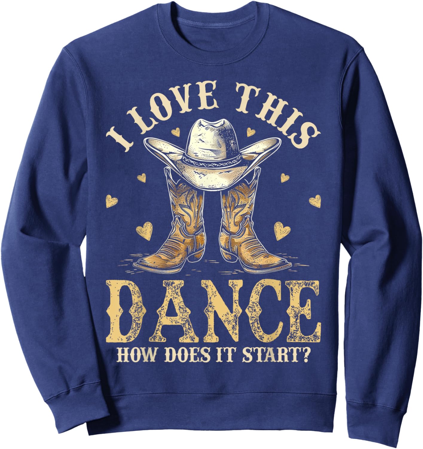How Does This Dance Start Line Dancer Country Sweatshirt - Sweatshirt | Navy