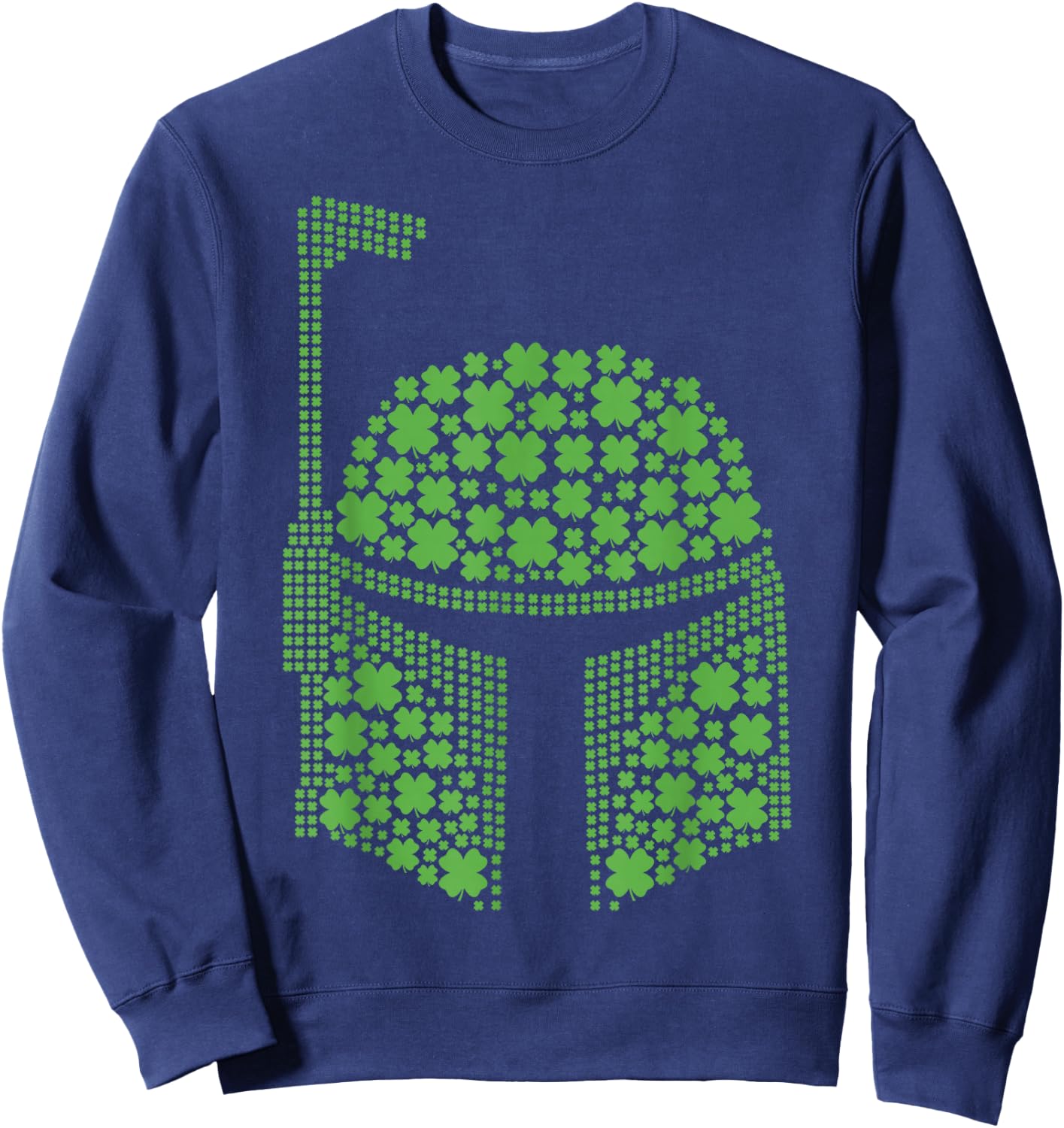 Star Wars Boba Fett Clover Helmet St Patrick's Sweatshirt - Sweatshirt | Navy