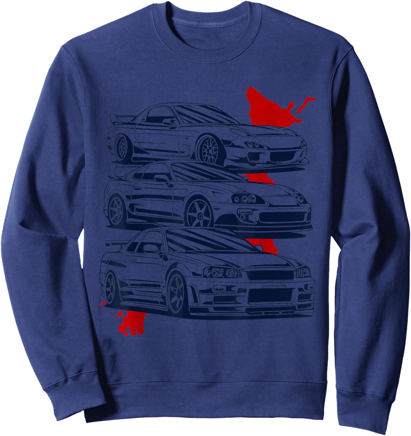 Skyline G T R R33 R34 R32 R35 Japanese Supra JDM Car R X 7 Sweatshirt - Sweatshirt | Navy