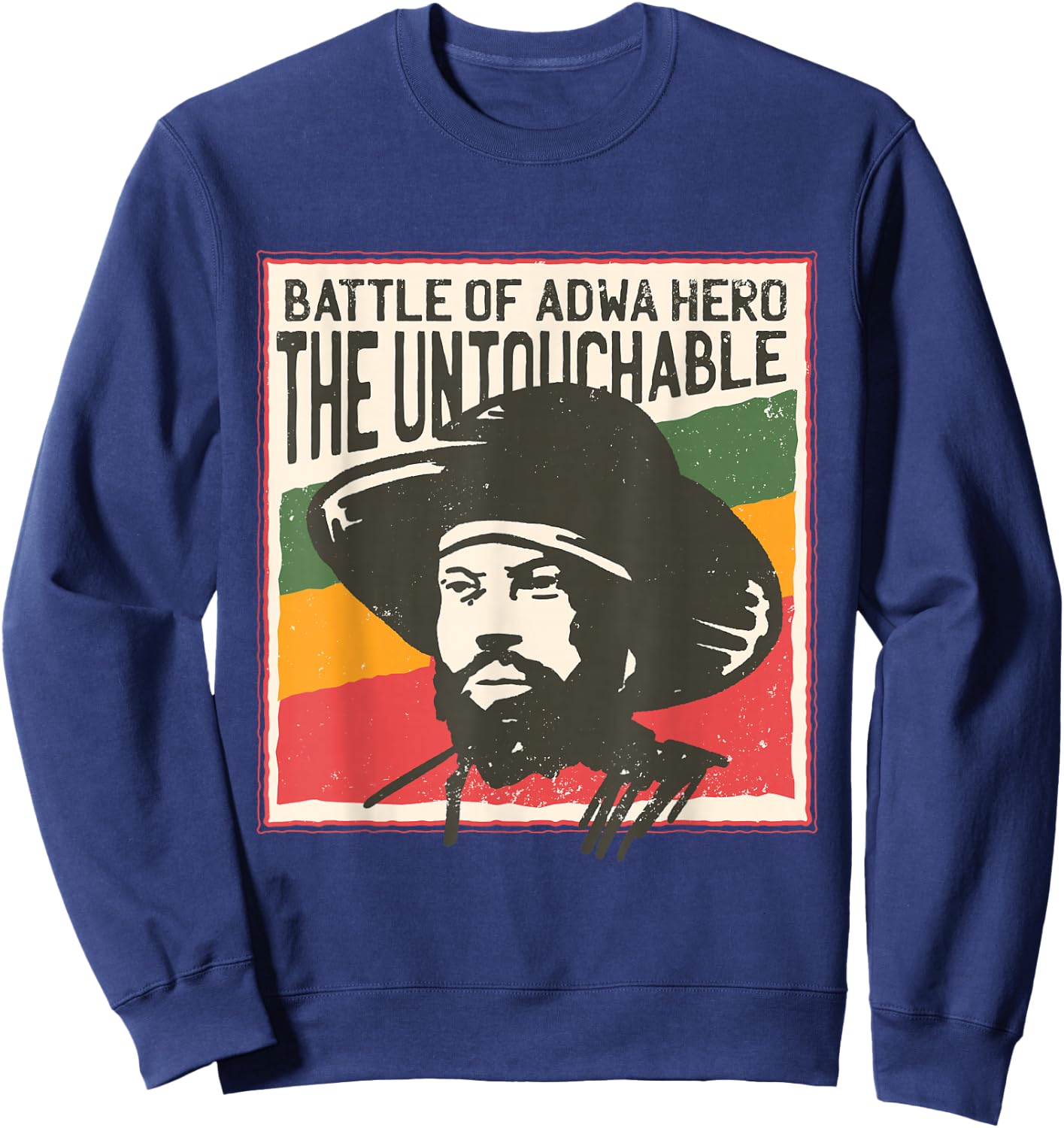 Menelik Emperor of Ethiopia Sweatshirt - Sweatshirt | Navy