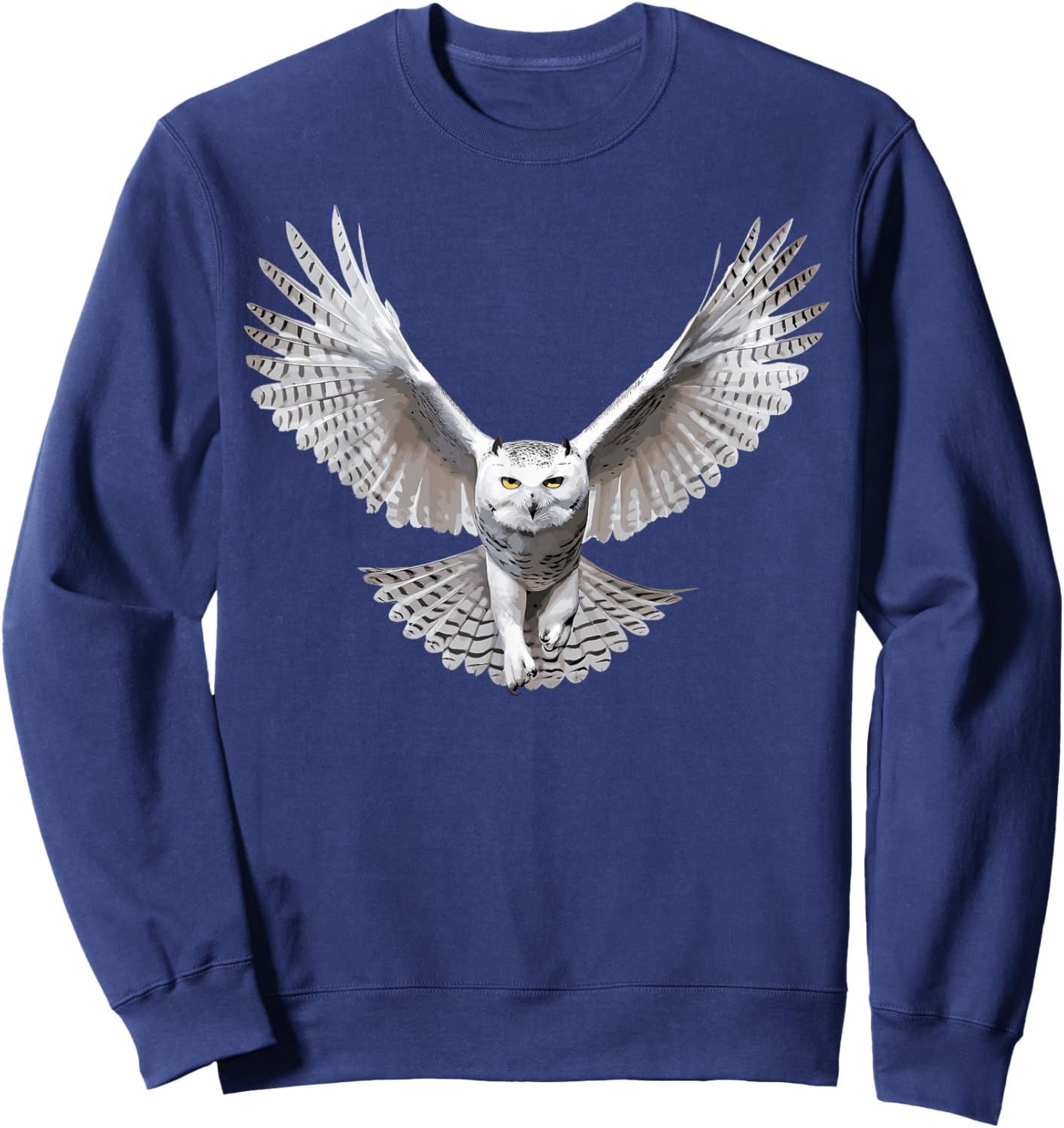 Snowy Owl Flying, Ornithology Snowy Owl Sweatshirt - Sweatshirt | Navy