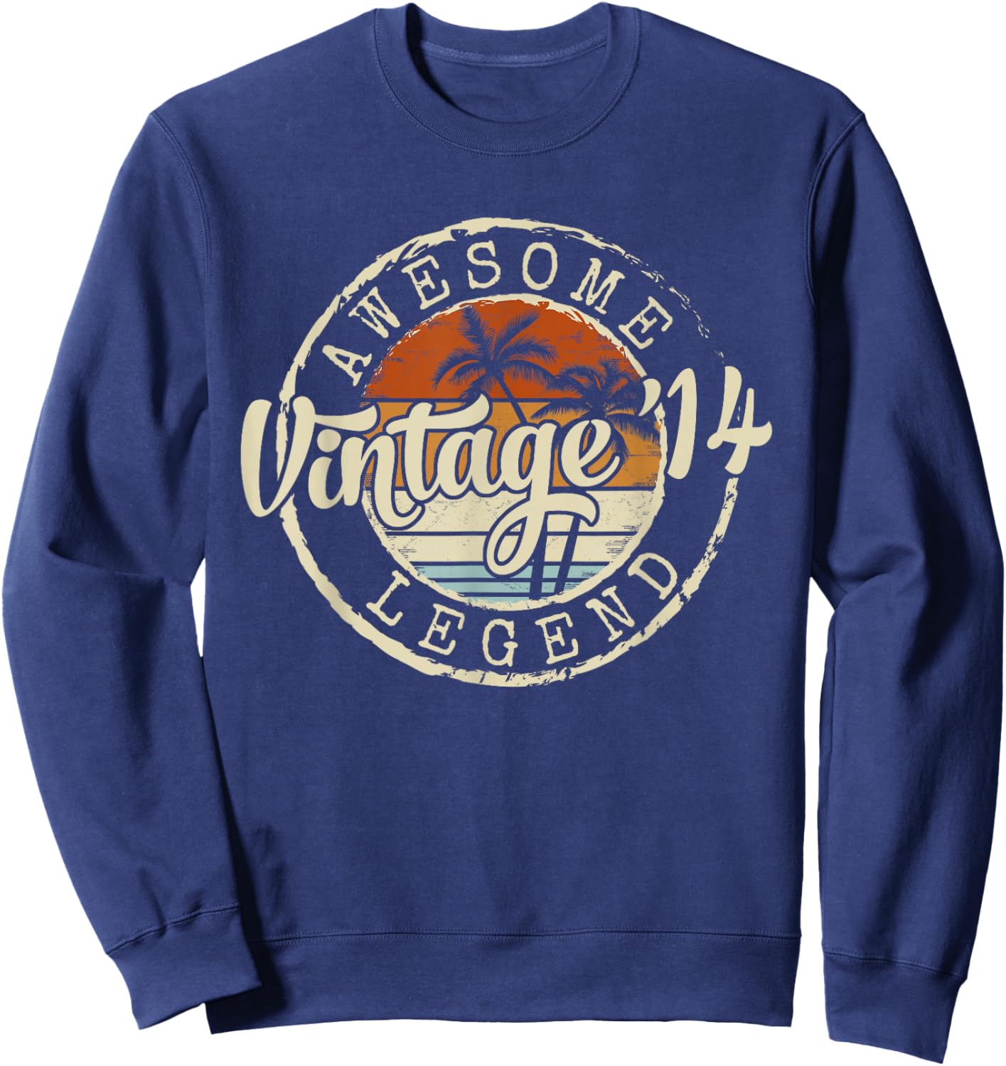Vintage 2014 12yr 12th Birthday Gifts for Boys 12 Years Old Sweatshirt - Sweatshirt | Navy