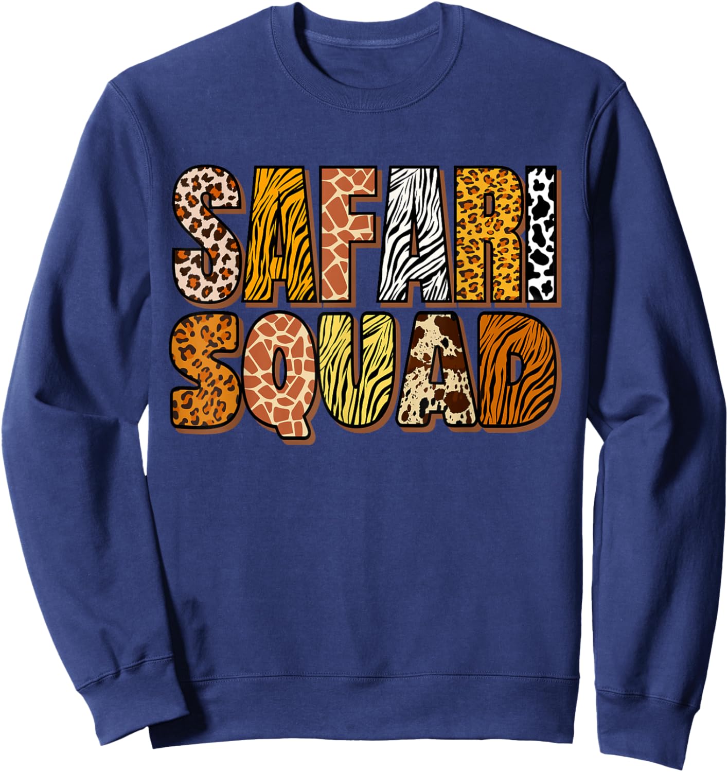 Safari Squad Africa Animal Skin for Boys Girls Children Men Sweatshirt - Sweatshirt | Navy