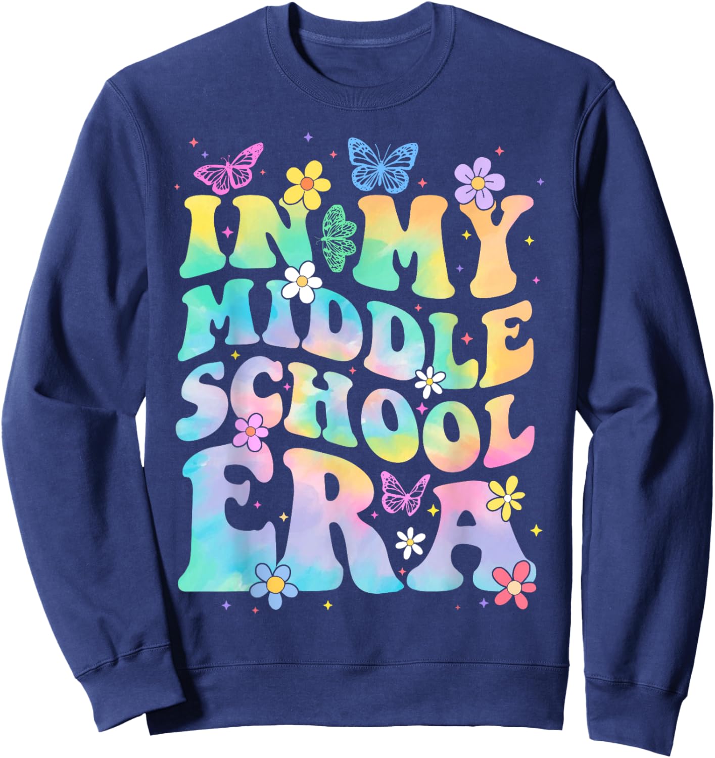In My Middle School Era Back To School Outfits For Teacher Men Women Girls Kids Sweatshirt - Sweatshirt | Navy