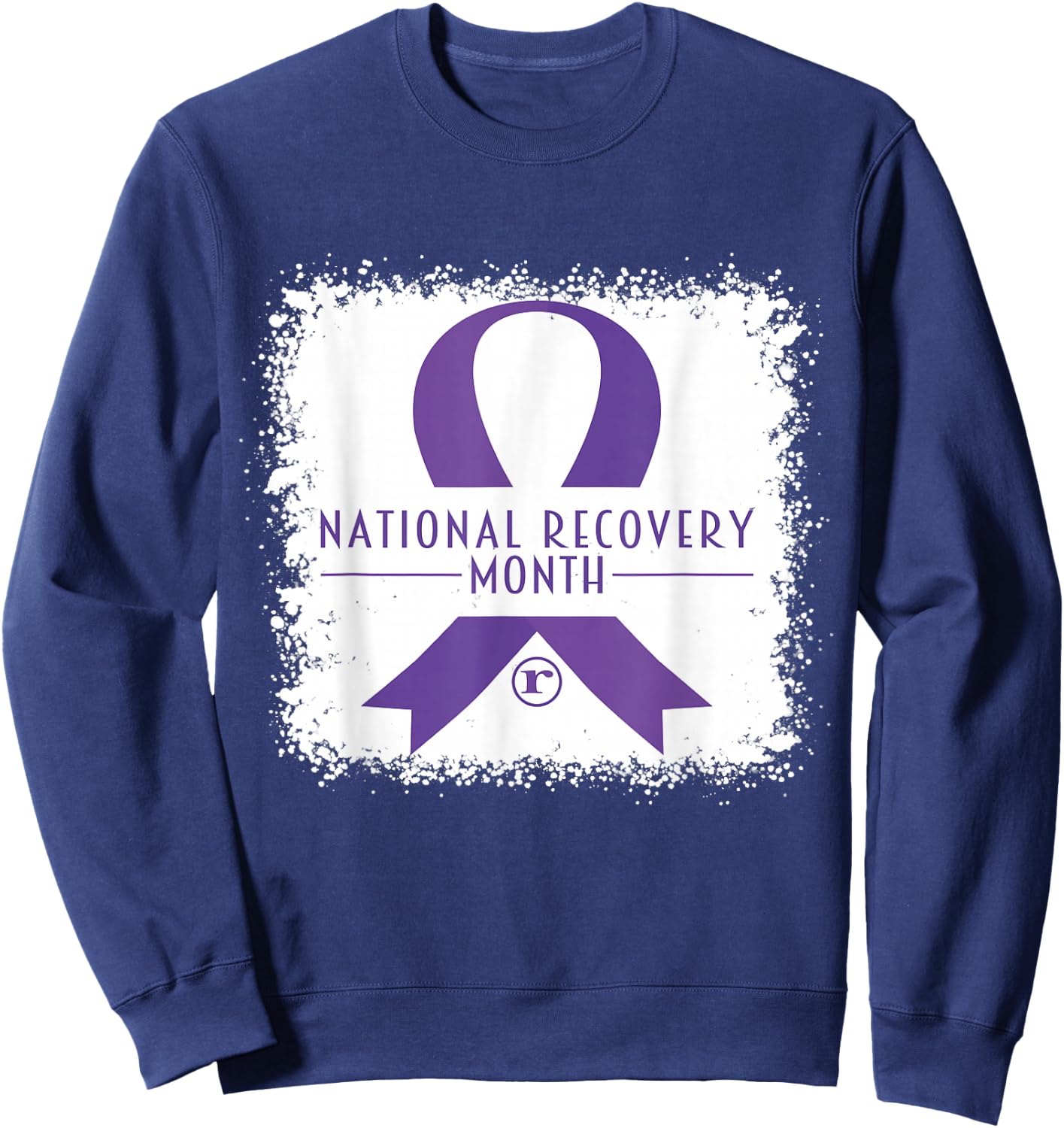 National Recovery Month Warrior Addiction Recovery Awareness Sweatshirt - Sweatshirt | Navy