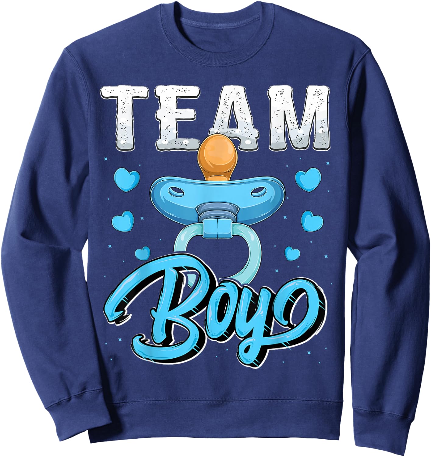 Gender reveal party Team Boy baby shower matching family set Sweatshirt - Sweatshirt | Navy