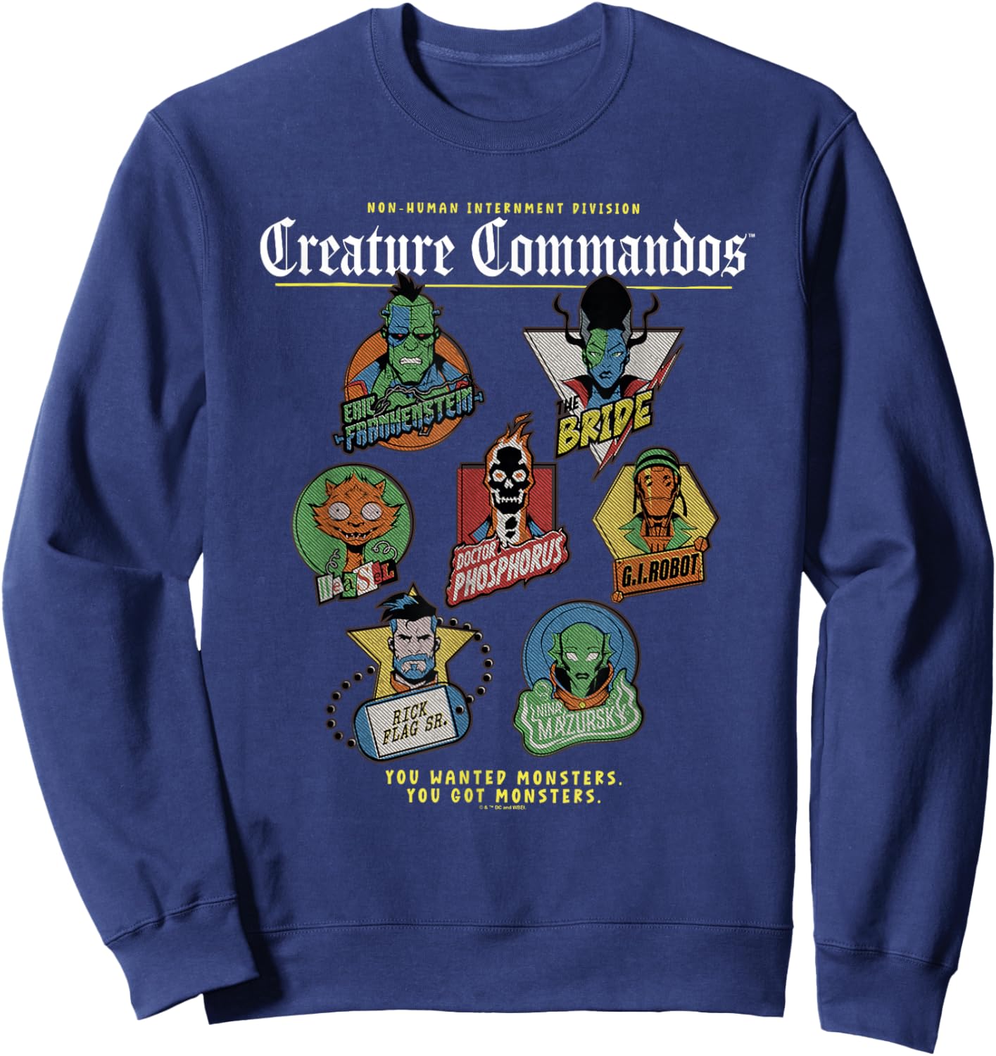 Creature Commandos Badges Sweatshirt - Sweatshirt | Navy