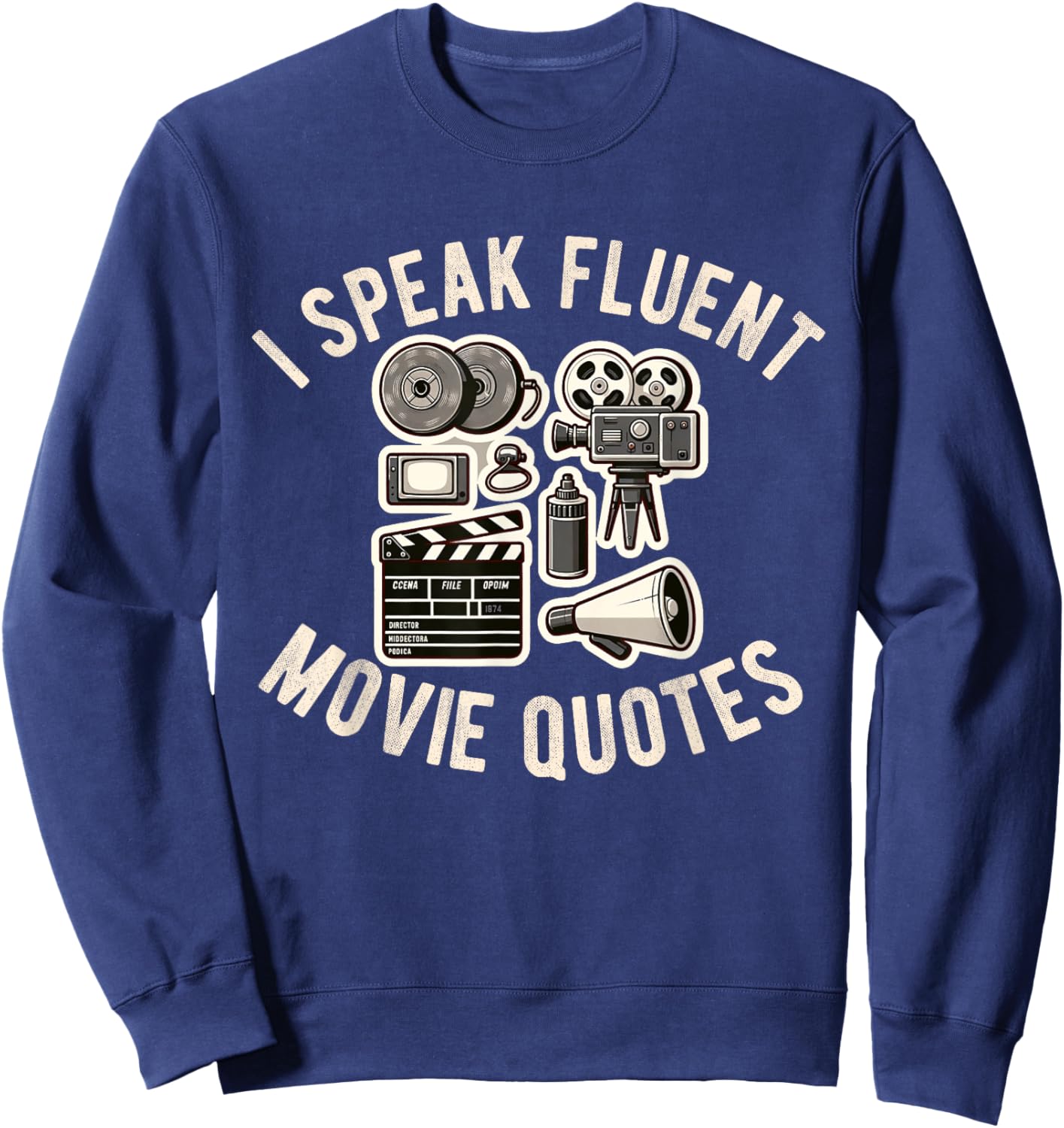 Movie Critic Cinema Film Fan Lover Funny Reviewer Director Sweatshirt - Sweatshirt | Navy