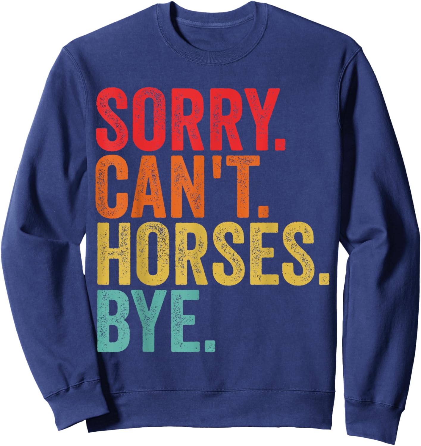 Funny Horse Shirt Women Boys or Girls Sweatshirt - Sweatshirt | Navy