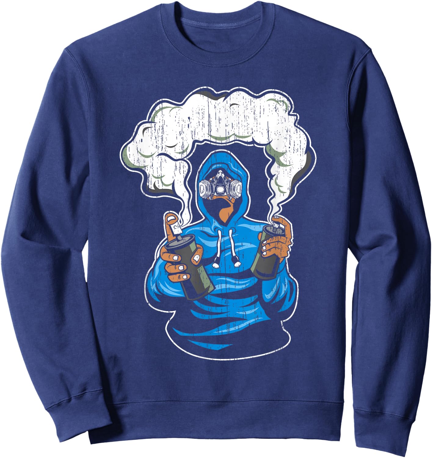 Graffiti Spray Paint Street Art Drawing Artist Sweatshirt - Sweatshirt | Navy