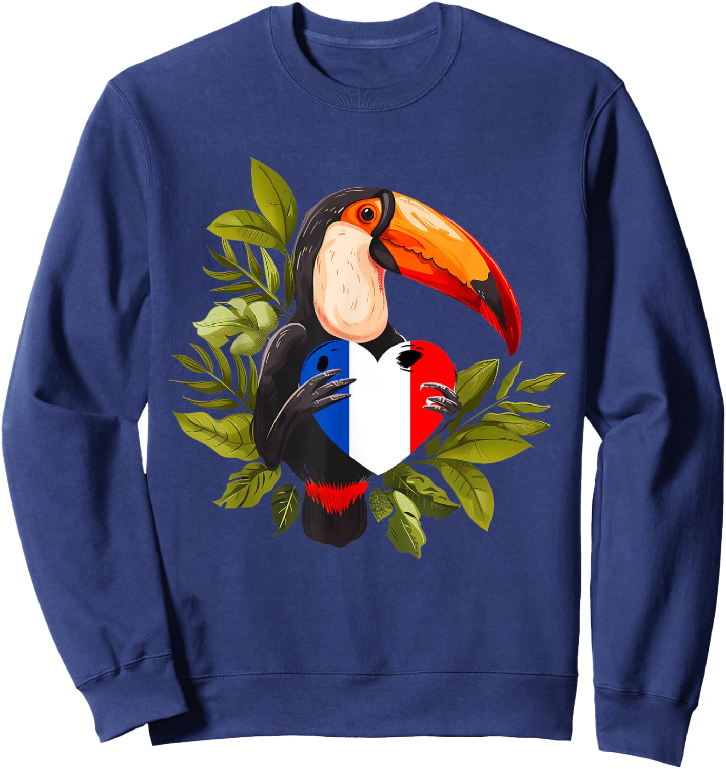 Drapeau français Toucan Racines françaises Fierté française France Sweatshirt - Sweatshirt | Navy