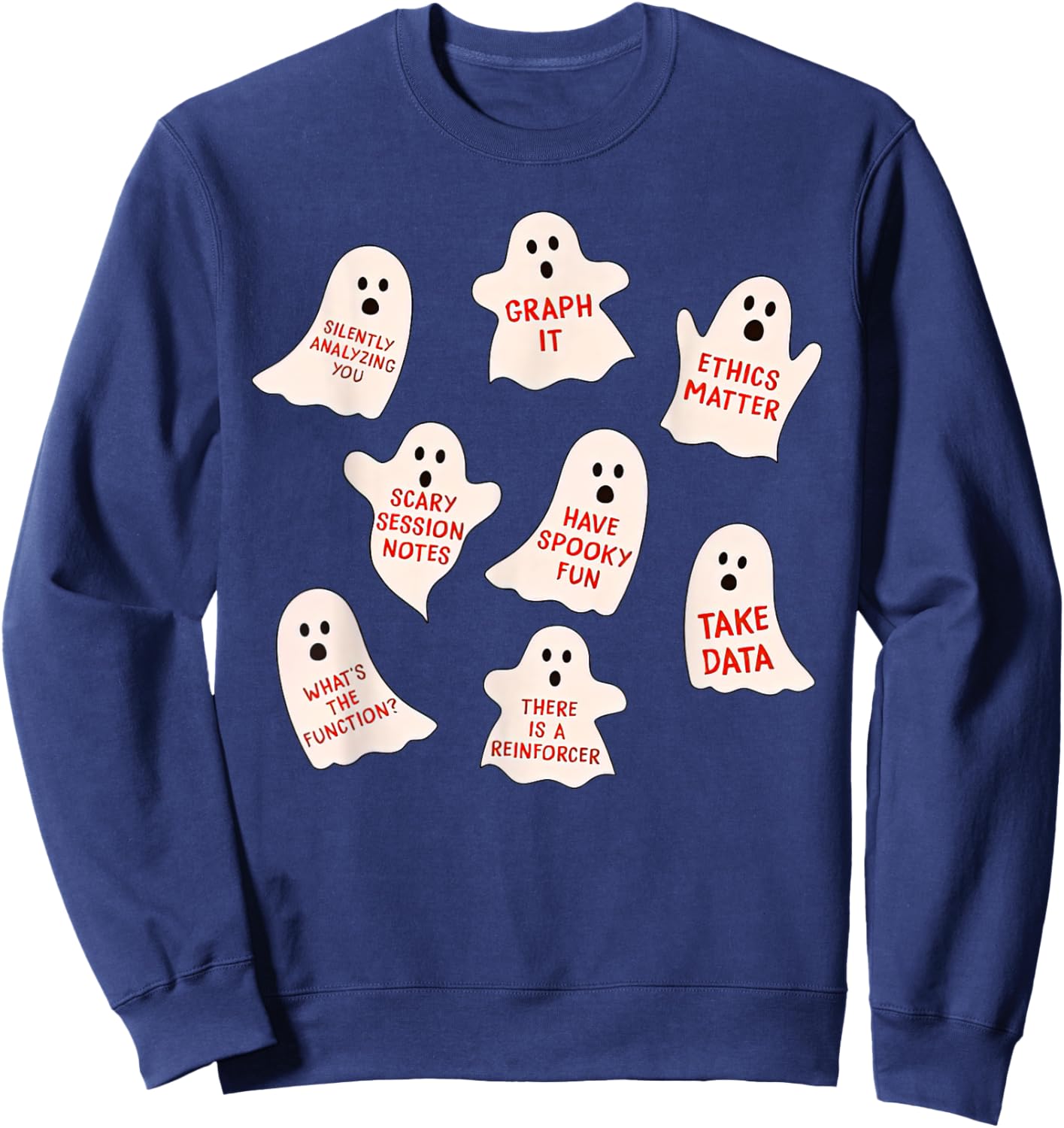 ABA Halloween Behavior Fall Applied Behavior Analysis Sweatshirt - Sweatshirt | Navy