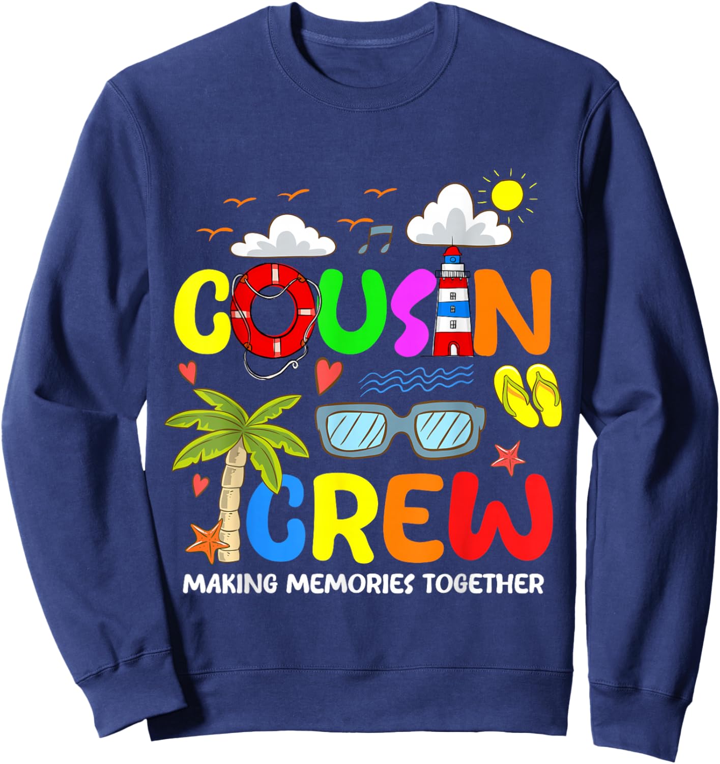Cousin Cruise Summer Vacation Memories Trip Cousin Crew Kids Sweatshirt - Sweatshirt | Navy