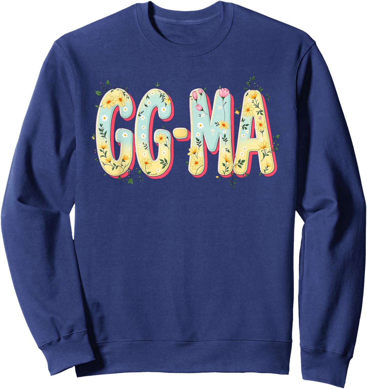 Wildflowers GG-MA Floral Mother's Day GG-MA Sweatshirt - Sweatshirt | Navy