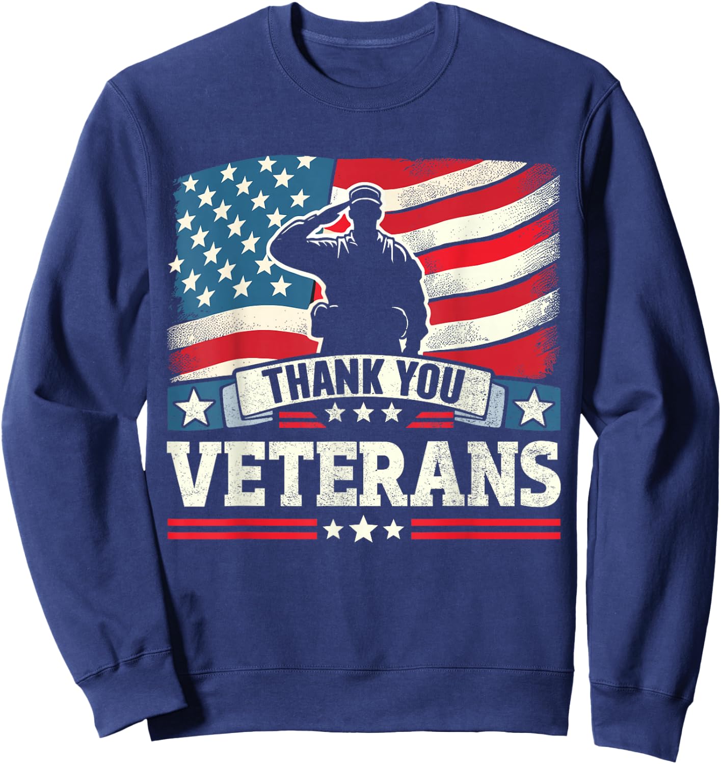 Thank you veterans day proud soldier for patriotic american Sweatshirt - Sweatshirt | Navy