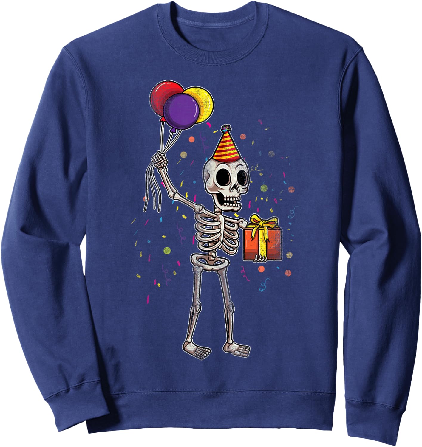 Skeleton Halloween Birthday Sweatshirt - Sweatshirt | Navy