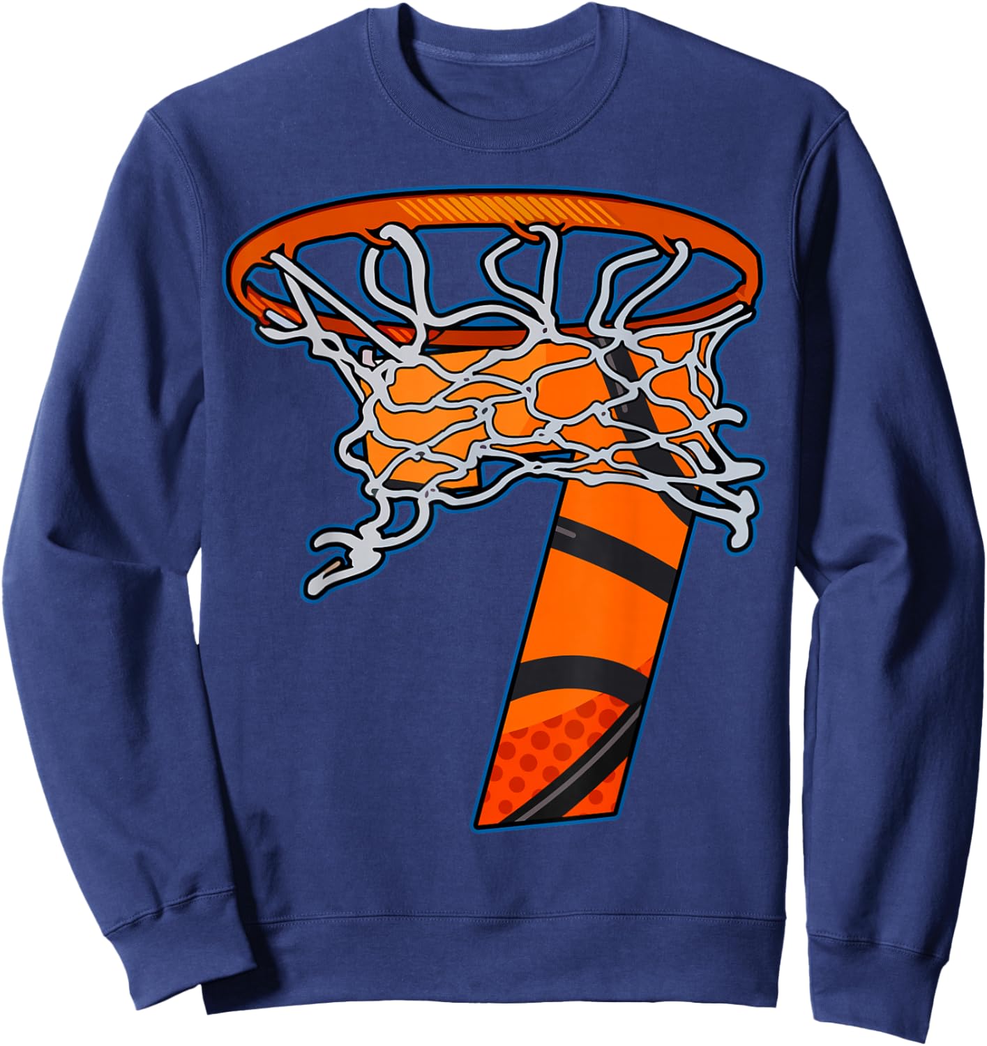Funny Basketball Team Sport Fan 7 Years Old 7th Birthday Sweatshirt - Sweatshirt | Navy