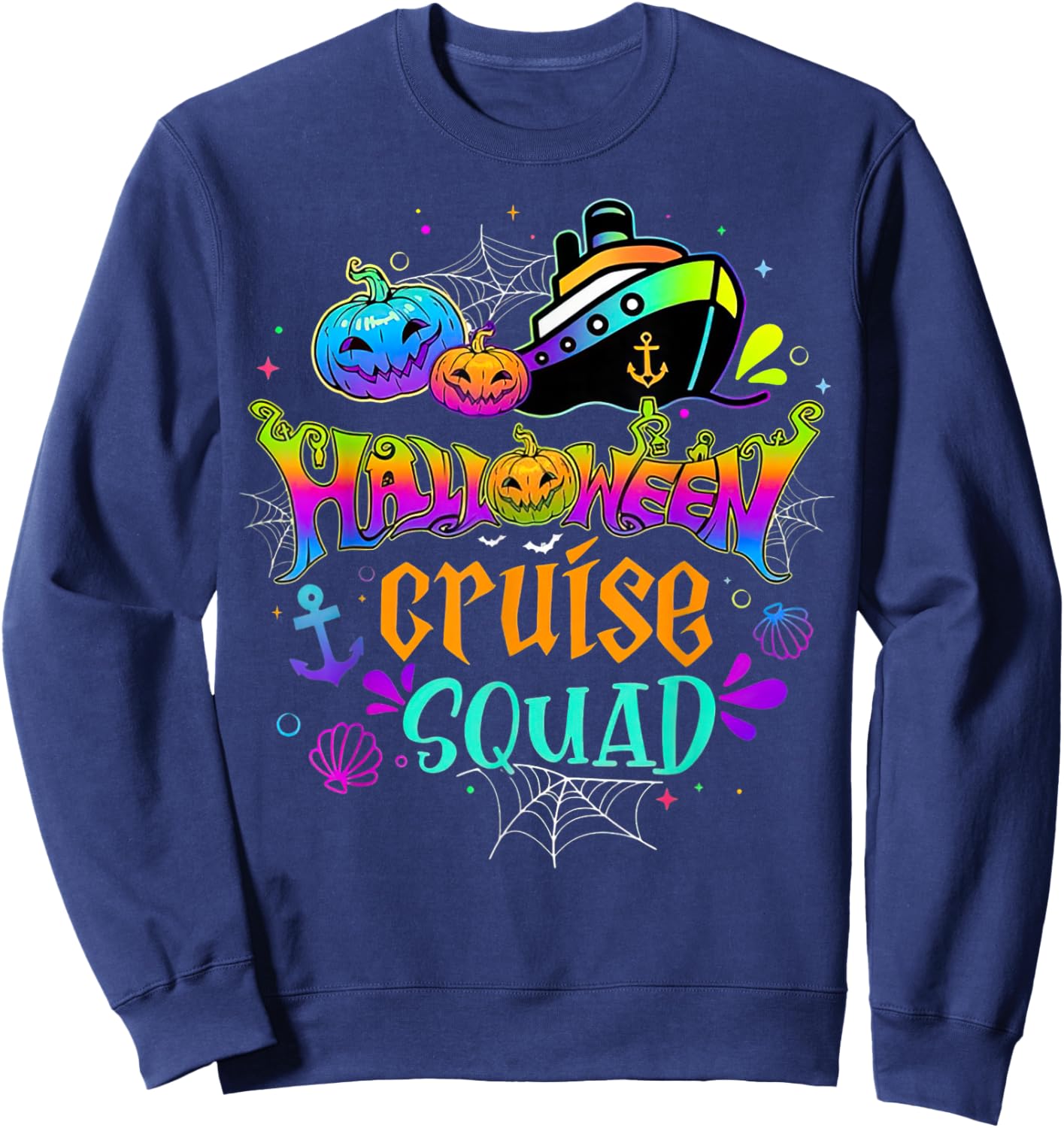 Halloween Cruise Squad 2024 Family Cruise Sweatshirt - Sweatshirt | Navy