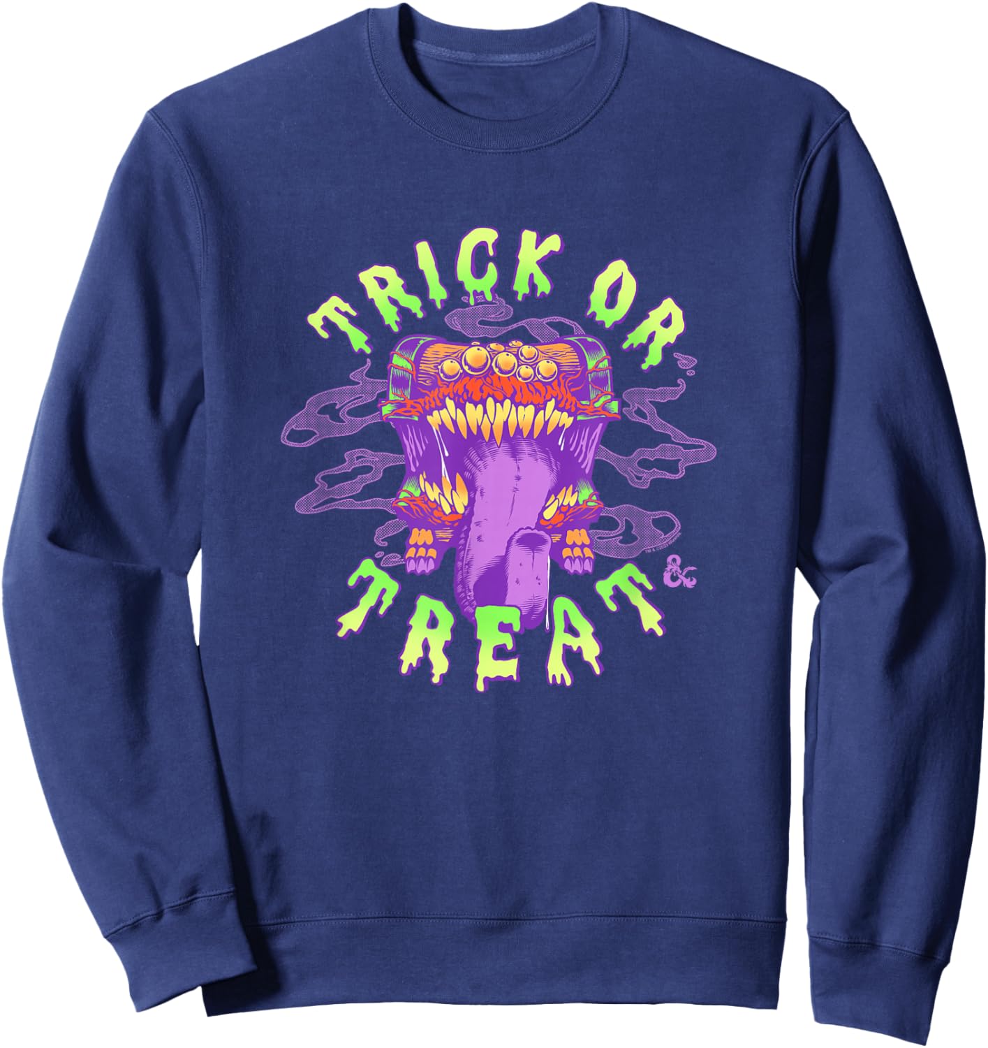 Dungeons & Dragons Halloween Trick Or Treat Mimic Costume Sweatshirt - Sweatshirt | Navy