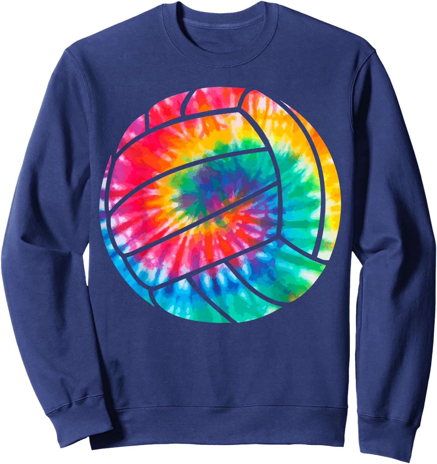Volleyball Tie Dye Beach Volleyball Player Gift Sweatshirt - Sweatshirt | Navy
