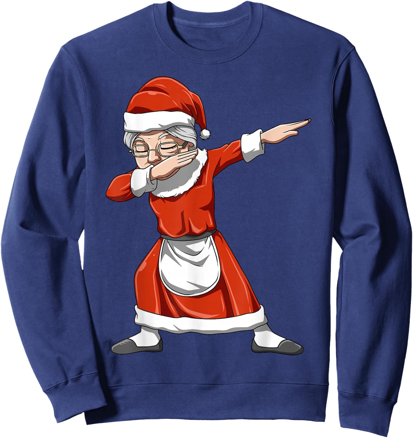 Dabbing Mrs Santa Claus Christmas Themed Gift Dabbing Lovers Sweatshirt - Sweatshirt | Navy