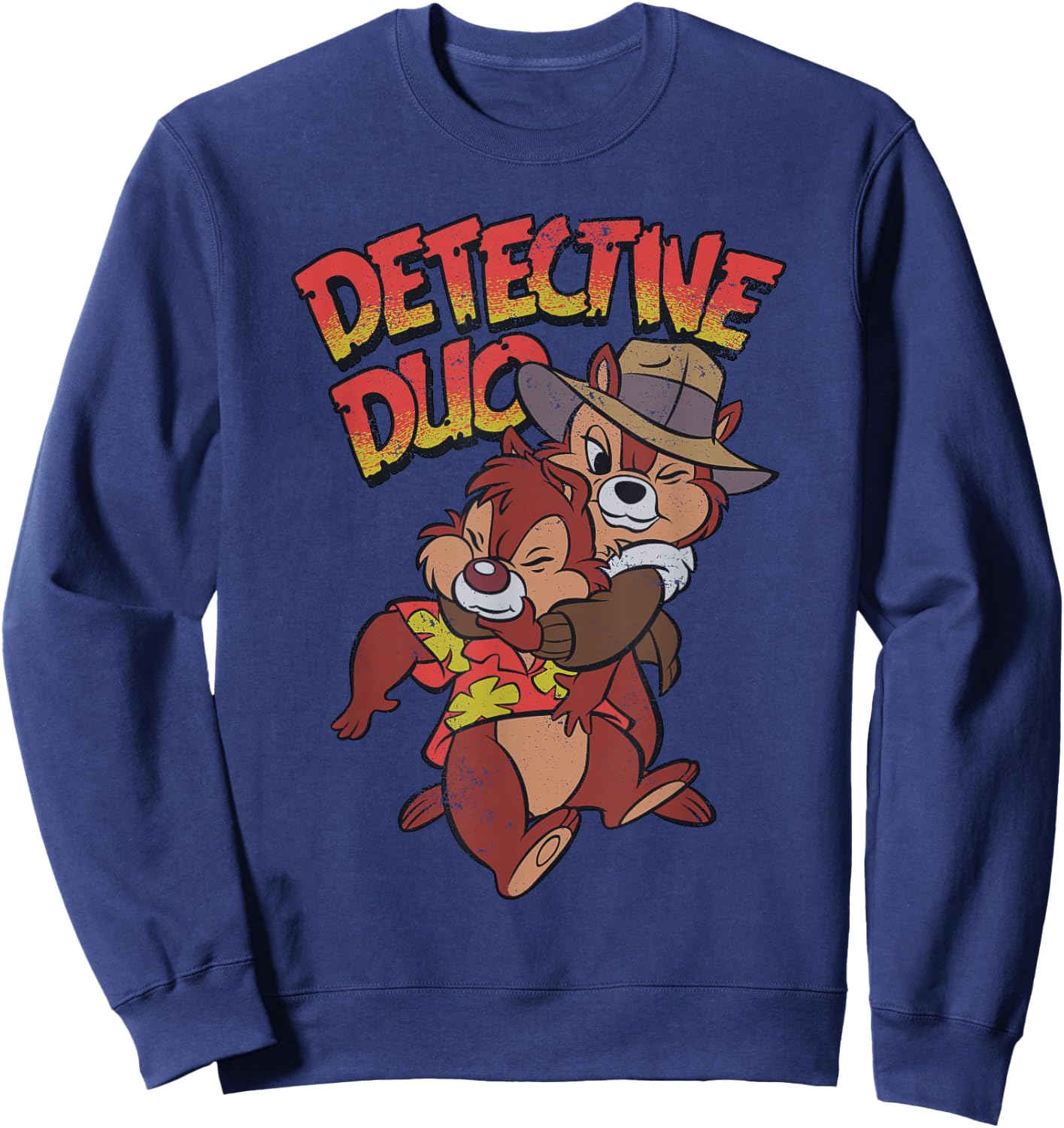 Disney Retro Chip n' Dale Rescue Rangers Detective Duo Sweatshirt - Sweatshirt | Navy