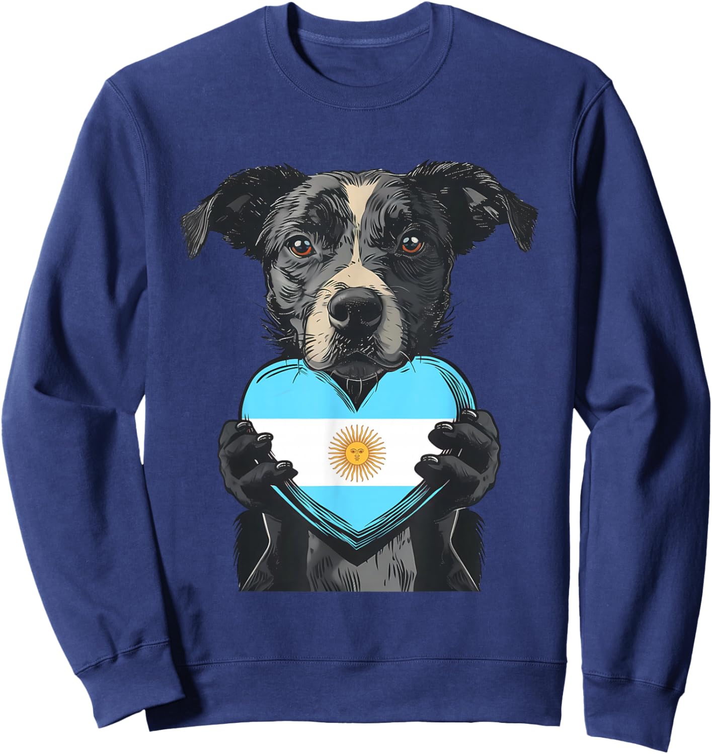 Argentina Heart Dog Argentinian Roots Argentinian Pride Sweatshirt - Sweatshirt | Navy