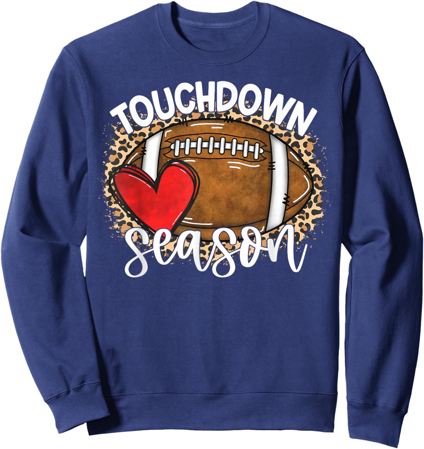 Touchdown Season American Football Game Day Thanksgiving Sweatshirt - Sweatshirt | Navy
