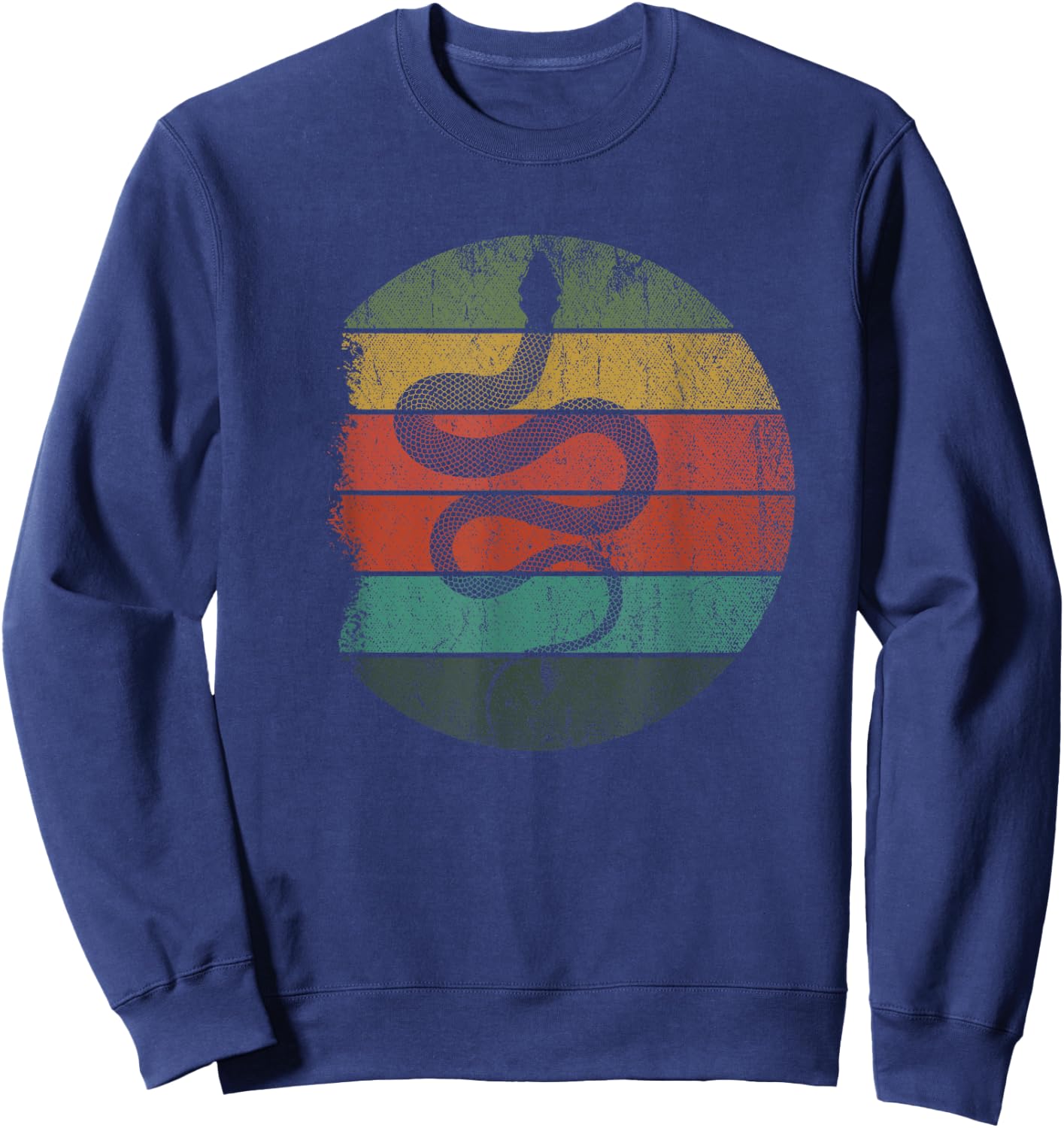 Retro Wild Animal Rainforest Zoo Keeper Pet Gift Snake Sweatshirt - Sweatshirt | Navy