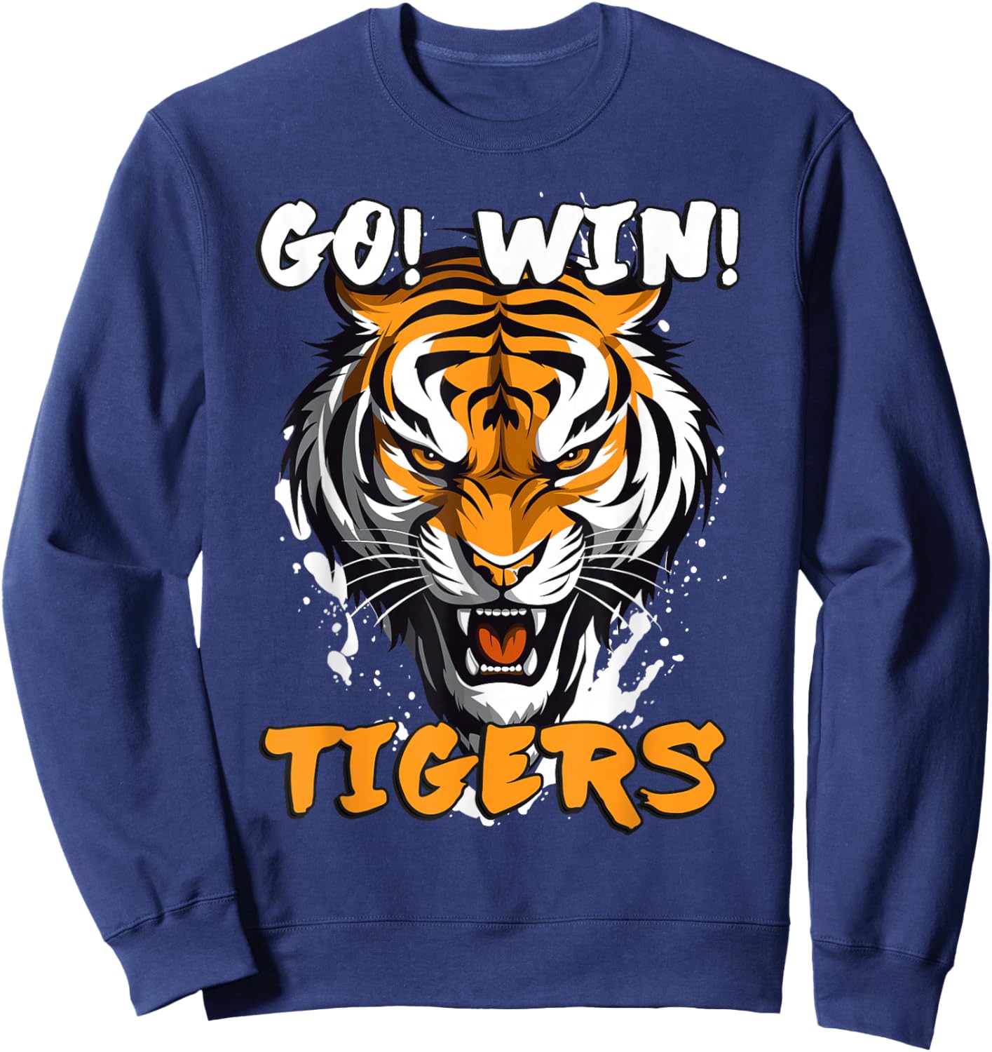 Go! Win! Tigers Sports Design to Support the local Team Sweatshirt - Sweatshirt | Navy