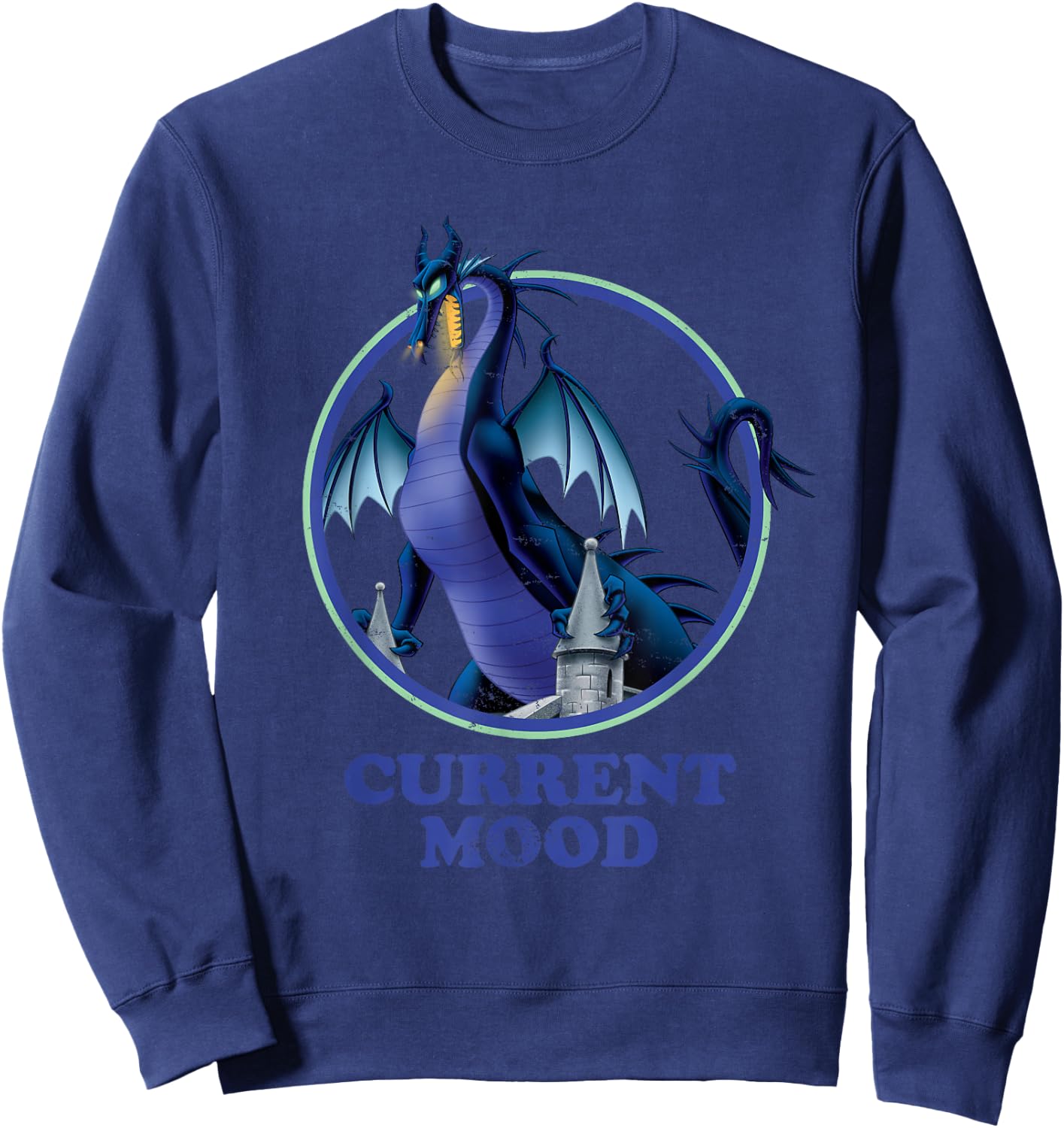 Disney Sleeping Beauty Maleficent Dragon Current Mood Sweatshirt - Sweatshirt | Navy