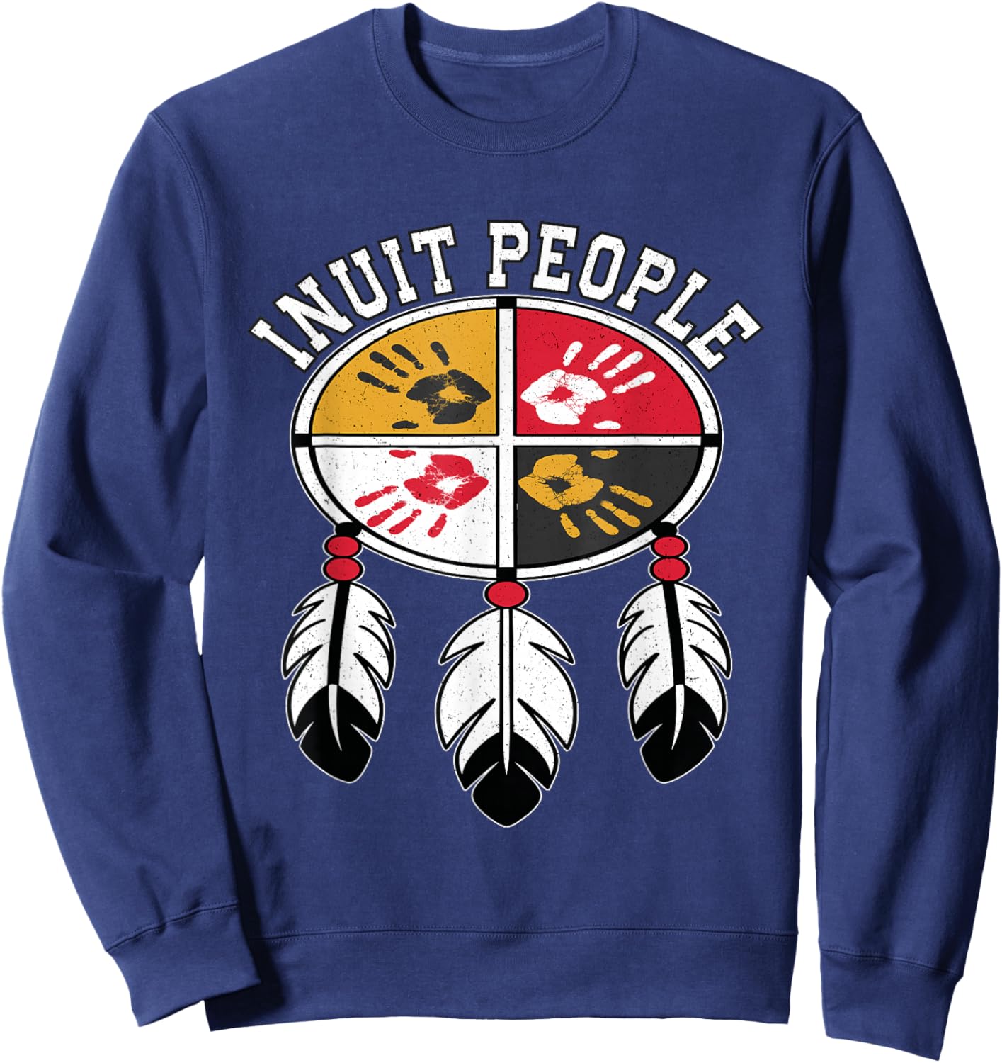 Inuit people Native Indigenous Medicine Wheel Sweatshirt - Sweatshirt | Navy