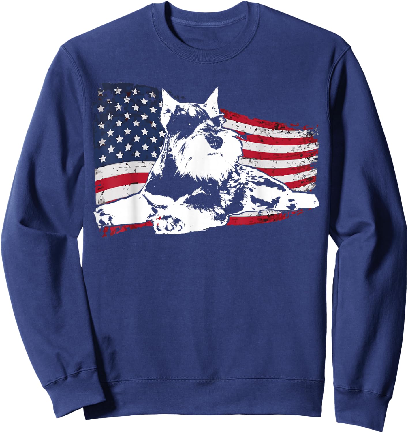 Schnauzer Medium Schnauzer and Standard Schnauzer Sweatshirt - Sweatshirt | Navy