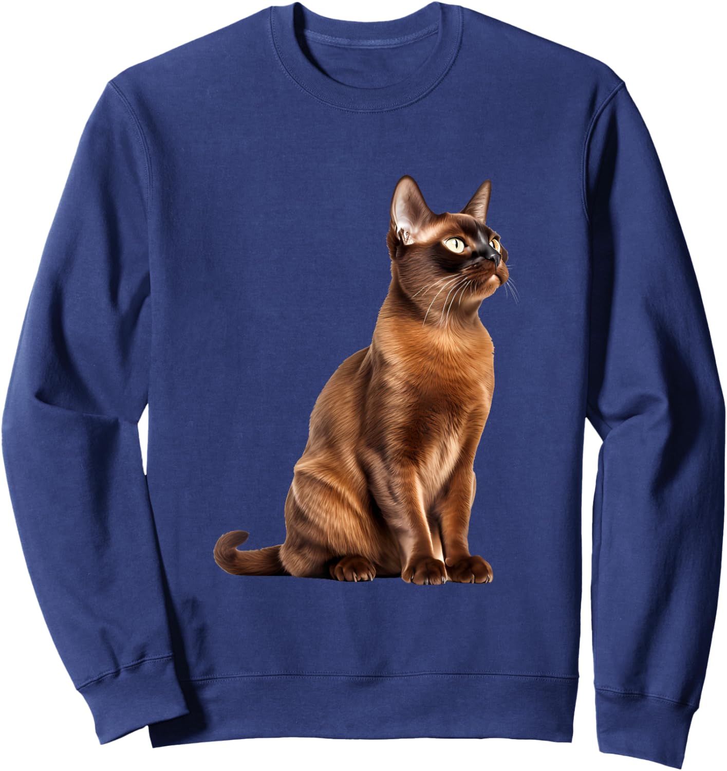 Burmese Cat Portrait Sweatshirt - Sweatshirt | Navy