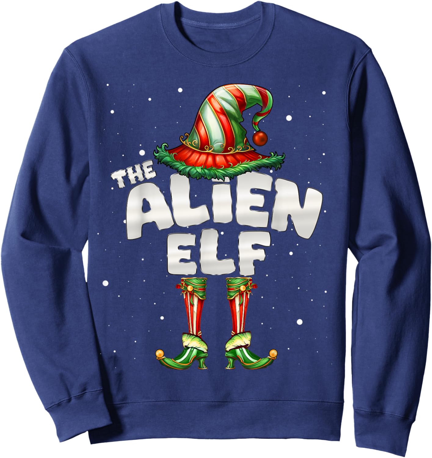 I'm The Alien Elf Family Matching Group Christmas Party Sweatshirt - Sweatshirt | Navy